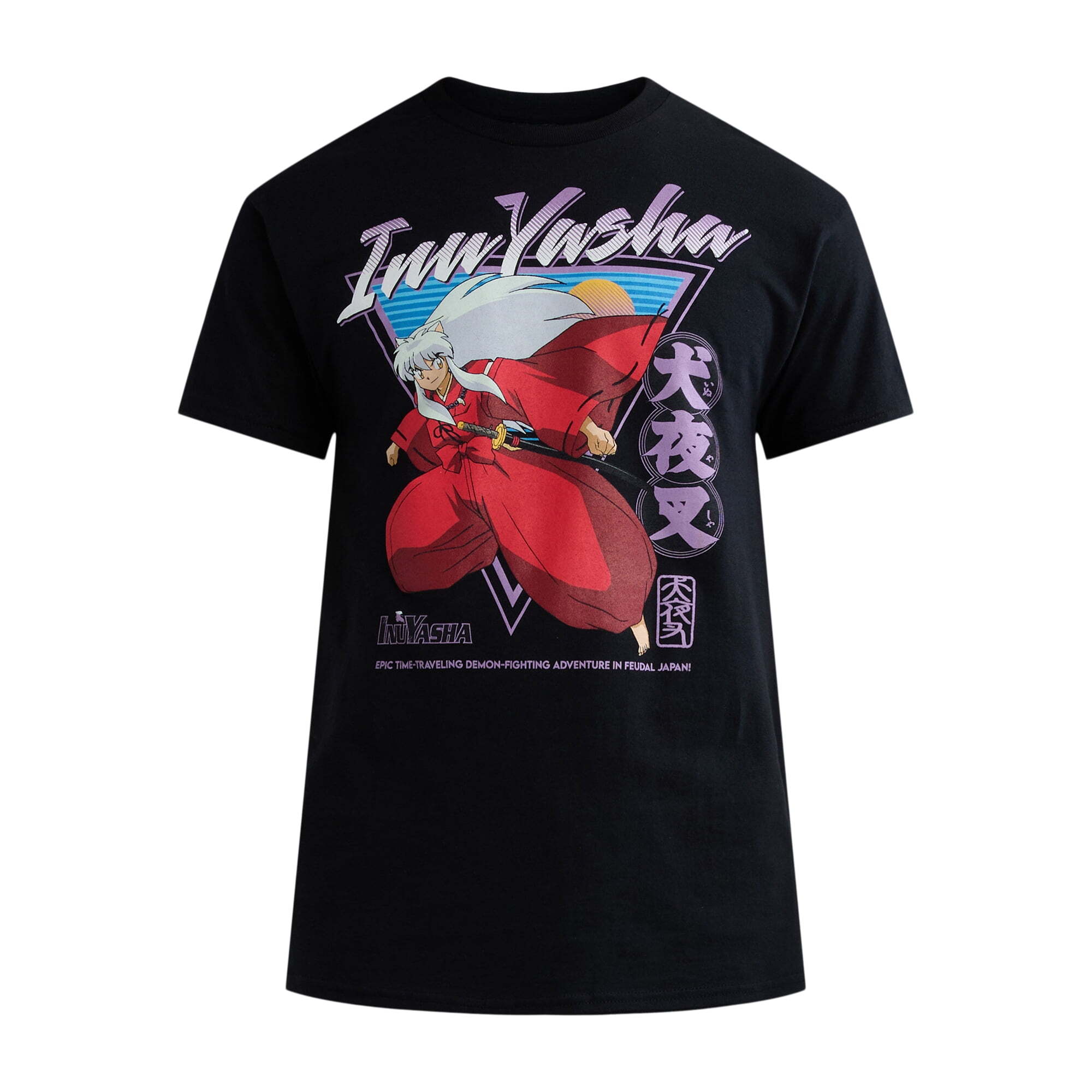 犬夜叉 グラフィック Tシャツ ブラック – ROBOTROBOT