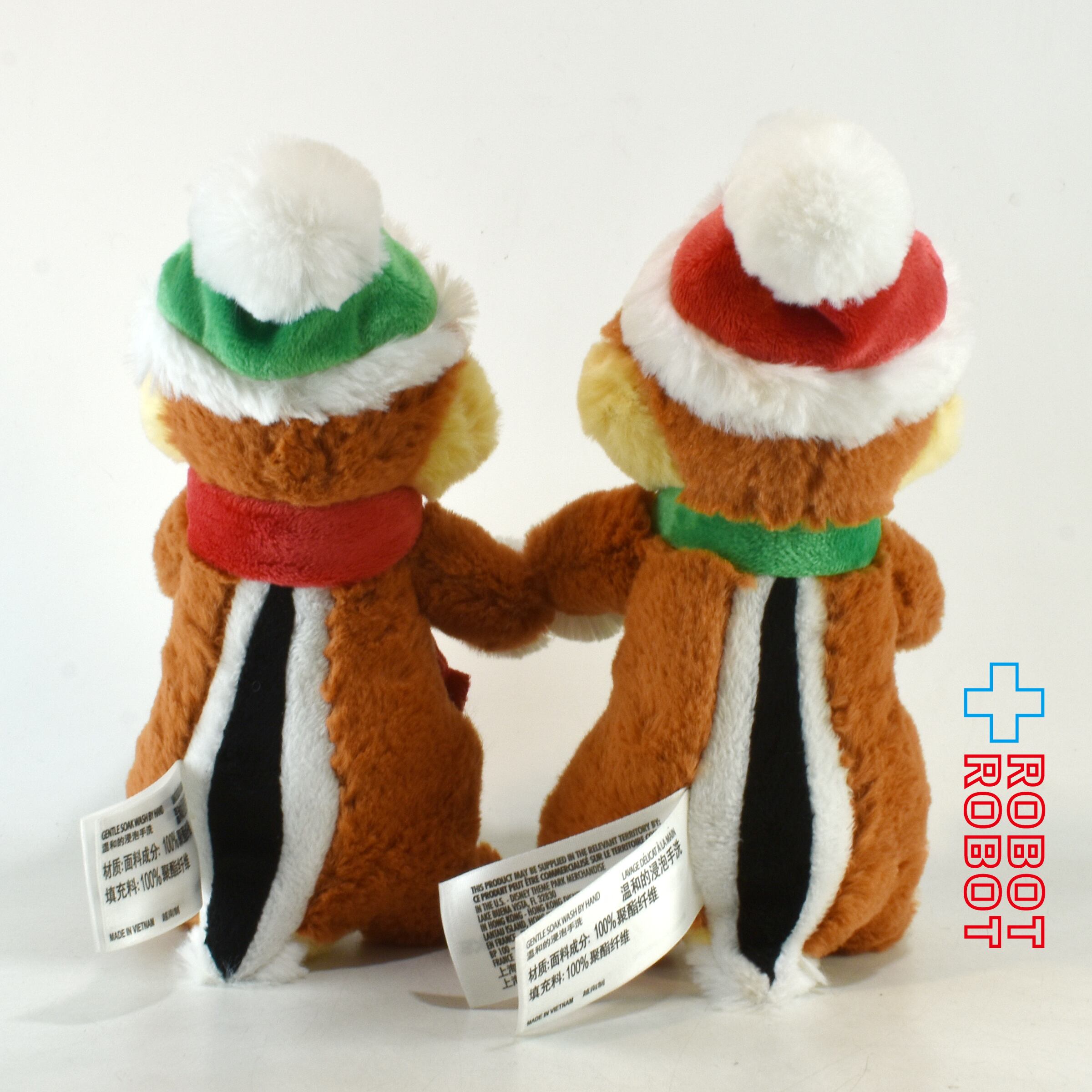 ディズニーパーク チップとデール ぬいぐるみ 7インチ ホリデー 紙タグ