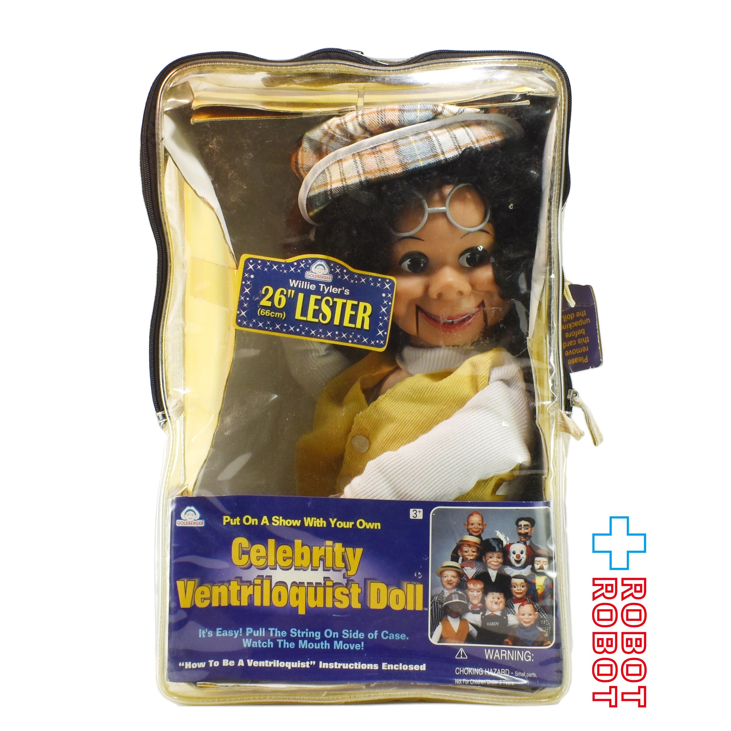 タイムセール腹話術人形 ゴールドバーガー社 レスター 腹話術 人形 66cm バッグ入り1999