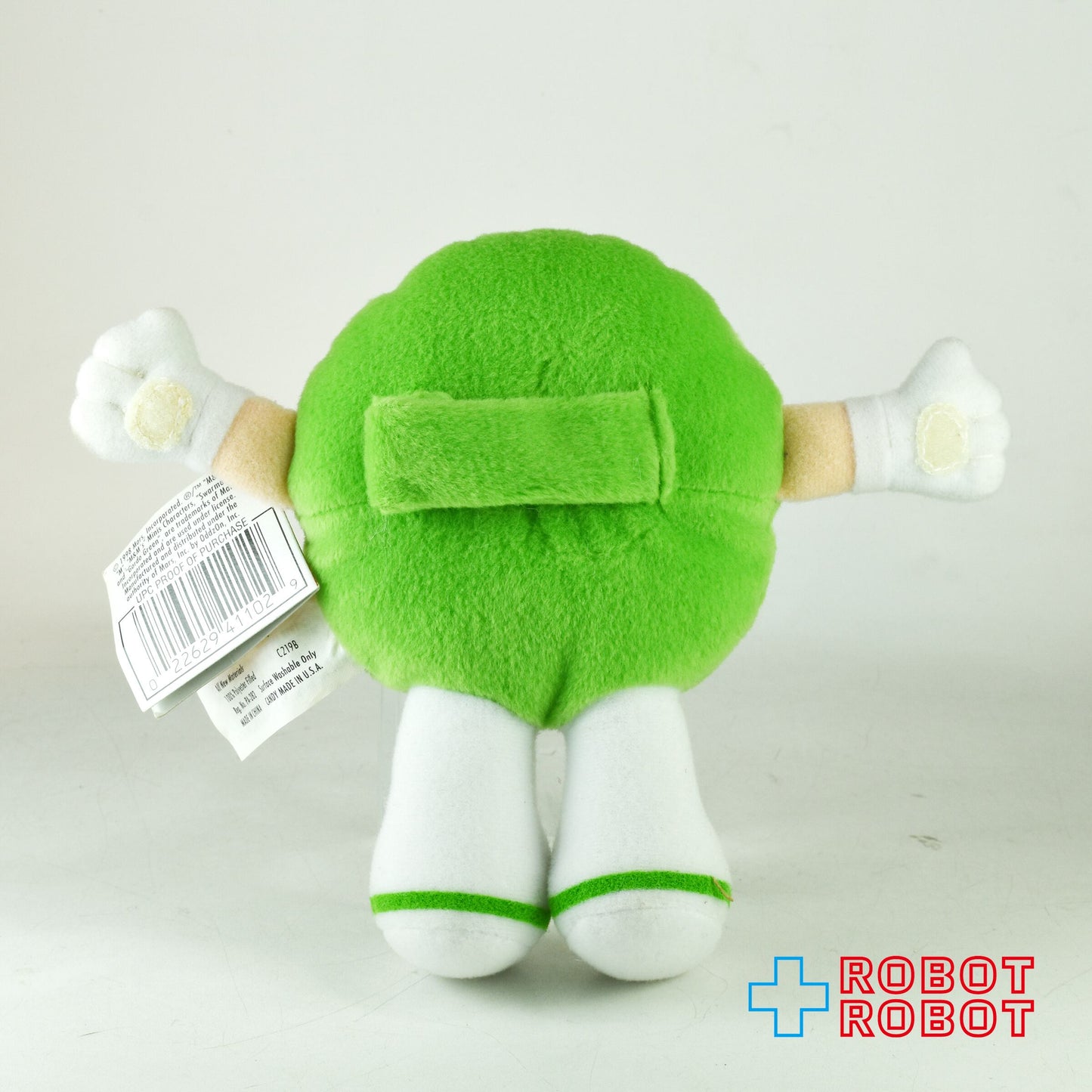 M&M's ミニズ サワーミーズ プラッシュ コレクティブル グリーン エムアンドエムズ ぬいぐるみ人形 1998 紙タグ付き