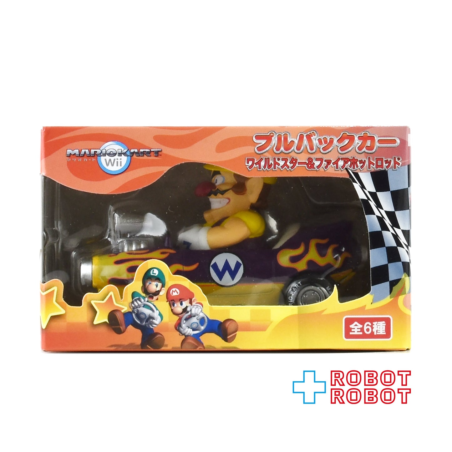 ニンテンドー マリオカート / ワリオ ワイルドスター & ファイアホットロッド プルバックカー 2008 未開封