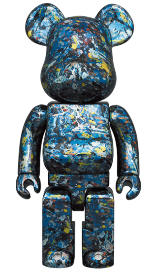 メディコム BE@RBRICK ベアブリック 100% & 400% ワールドワイドツアー3 開催記念 ジャクソン ポロック スタジオ クローム Ver 開封箱あり ４号店商品