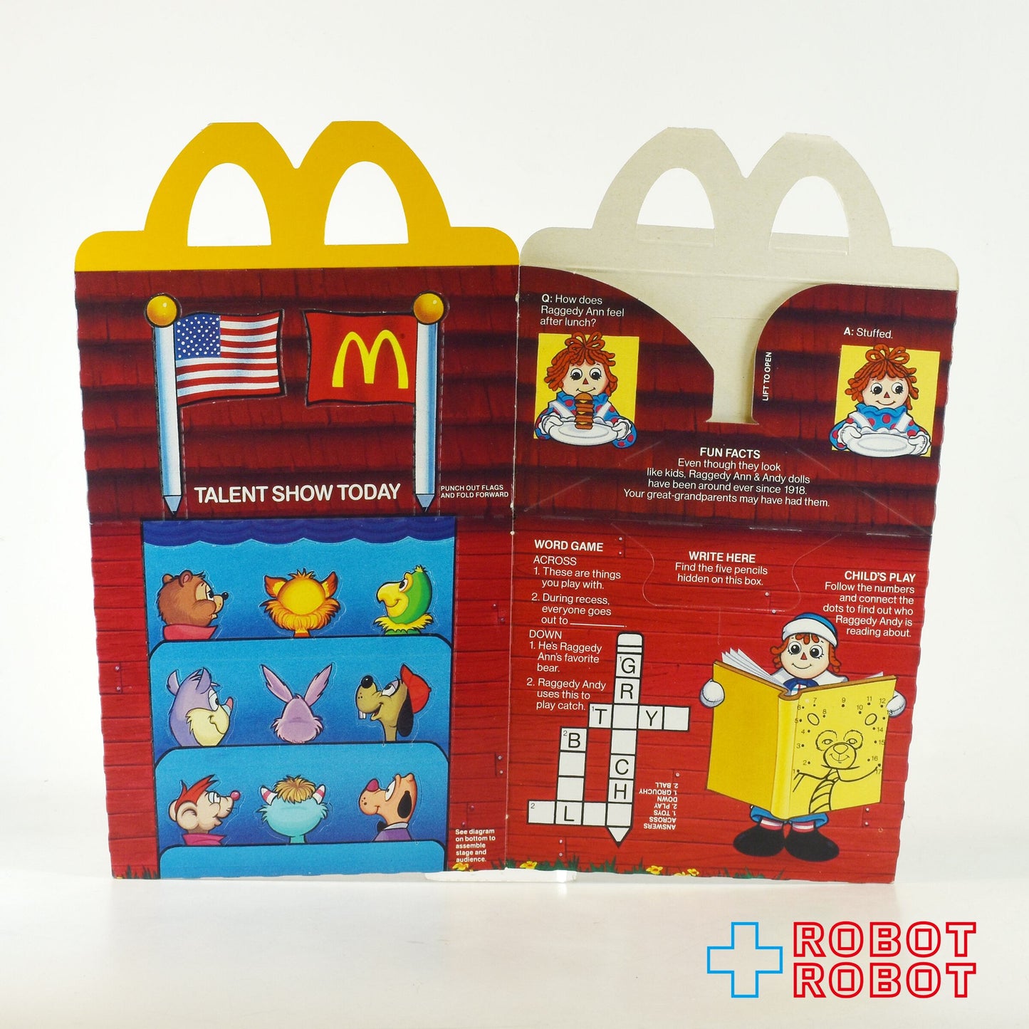 マクドナルド ハッピーセット空箱 ハッピーミールペーパーボックス ラガディーアン＆アンディー 1989