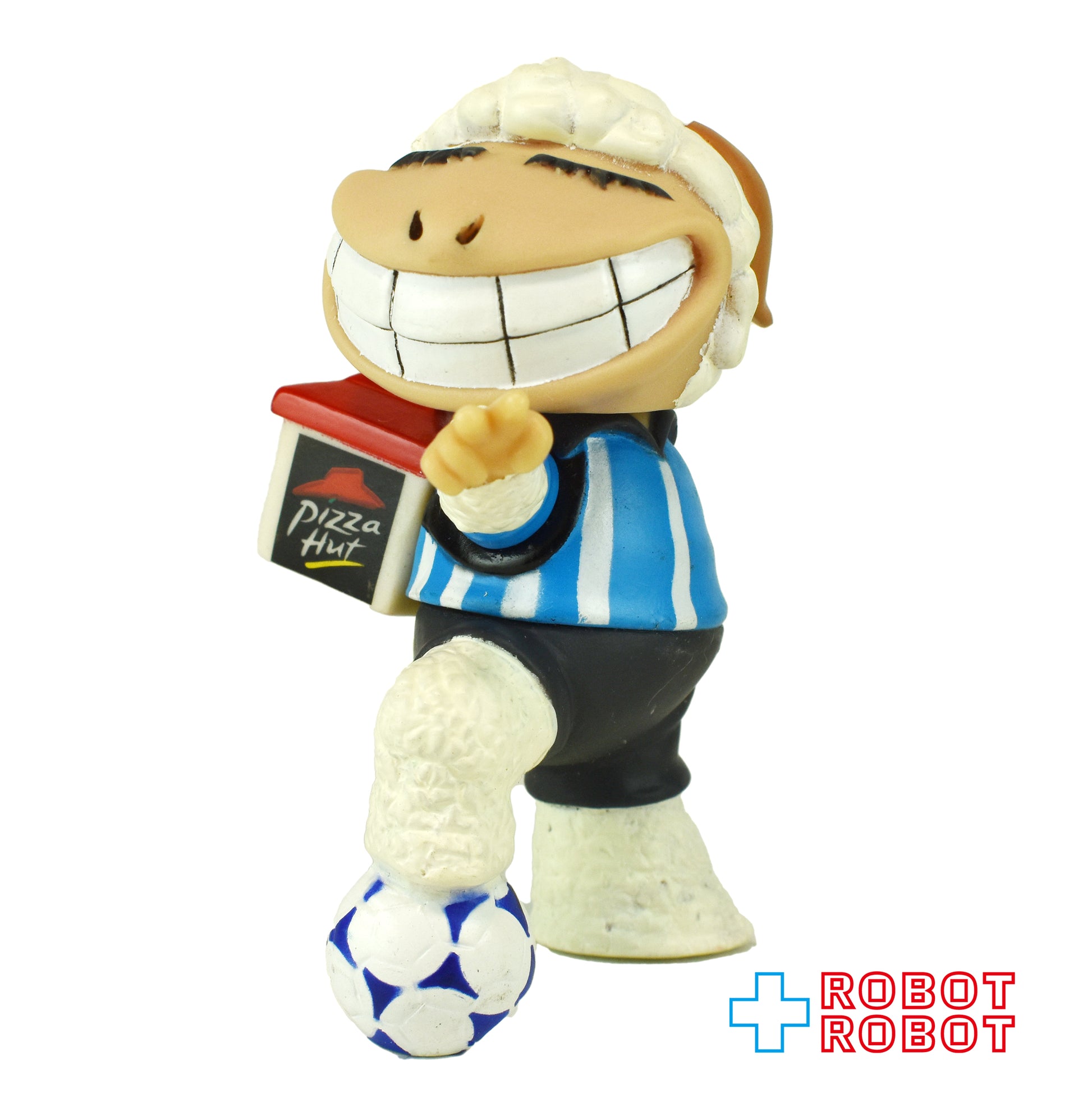 ピザハット サッカーボールを踏む羊 青ユニフォーム フィギュア