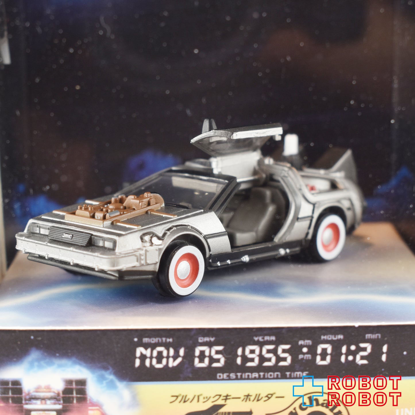 エンスカイ バック・トゥ・ザ・フューチャー 3 PBK-TM3 タイムマシン デロリアン プルバックキーホルダー 未開封