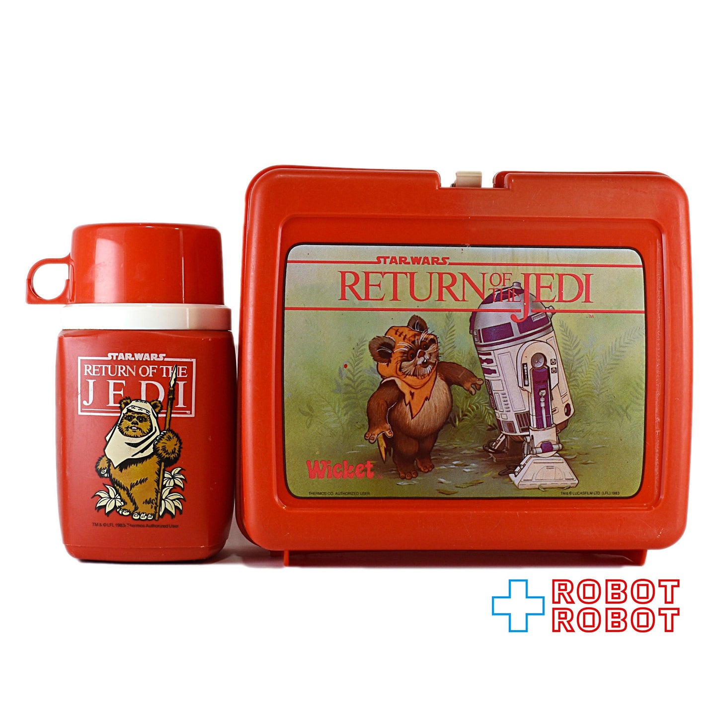 スター・ウォーズ ROTJ ジェダイの帰還 イウォーク・ウィケット＆R2-D2 ランチボックス＆水筒 1983 サーモス社