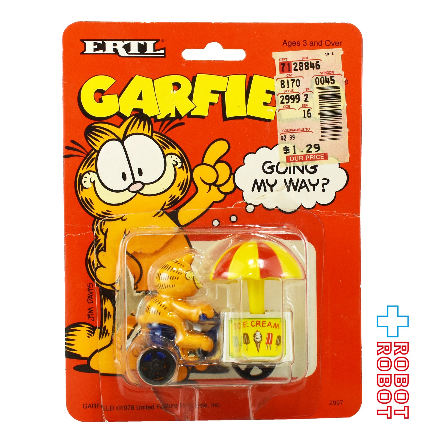 ※ブリスターはがれ：ERTL ガーフィールド GOING MY WAY? ダイキャストカー 1990