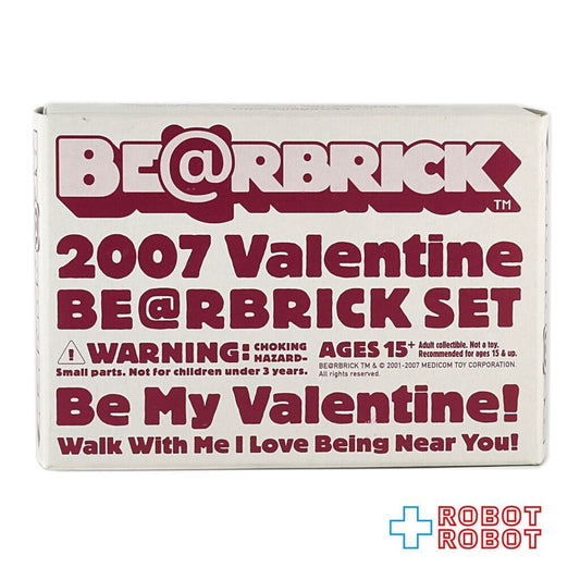 メディコム BE@RBRICK 100％ ベアブリック 2007 バレンタイン 2体セット