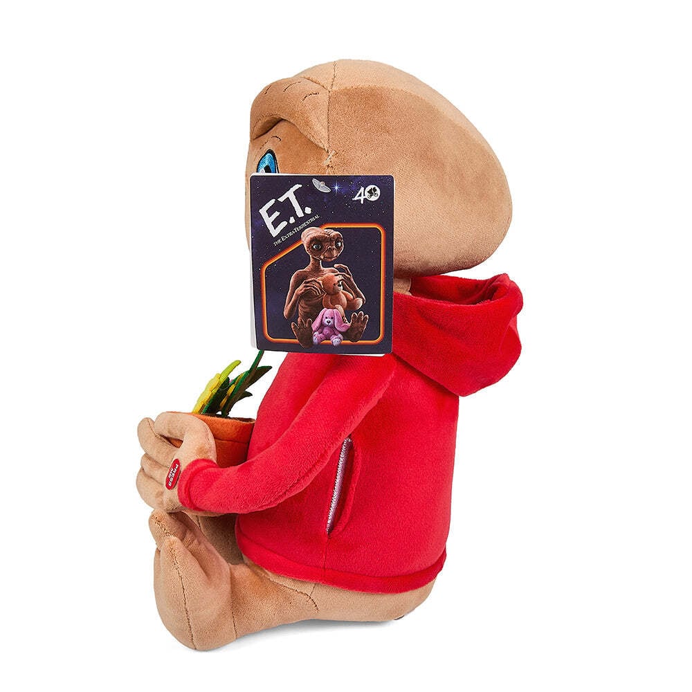 キッドロボット E.T. 赤パーカー インタラクティブ 胸＆指ライトアップ 13インチぬいぐるみ人形