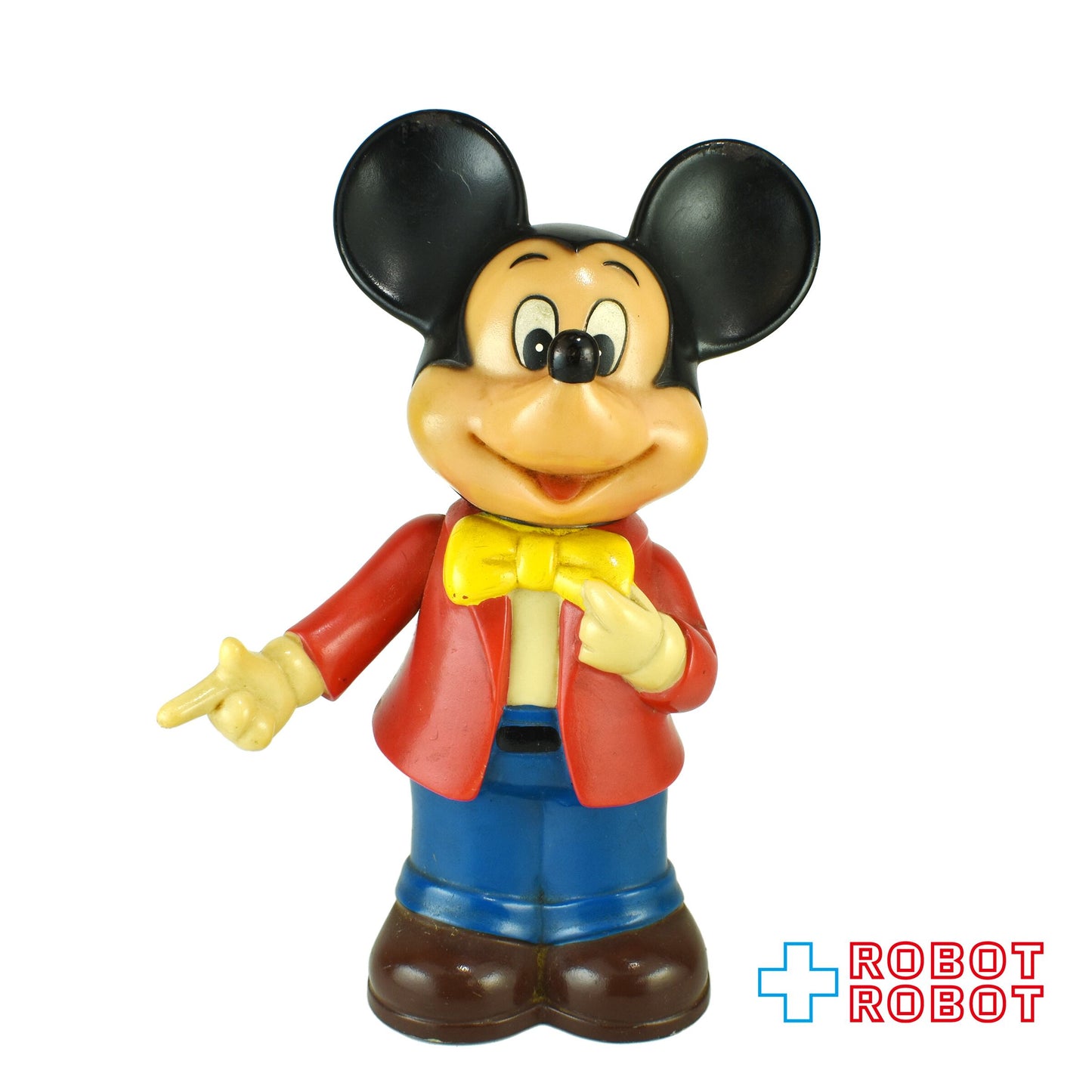 ミッキーマウス ソフビ貯金箱 赤ジャケット黄蝶ネクタイ