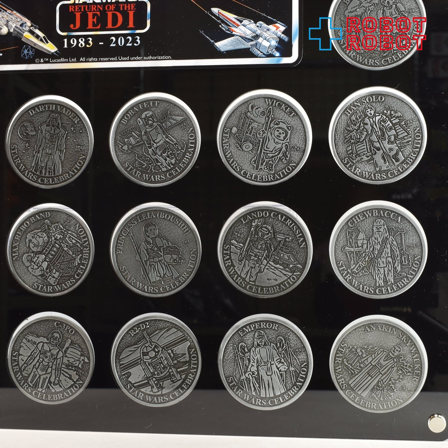 スター・ウォーズ ROTJ40周年 コイン 20種セット ディスプレイフレーム入 セレブレーション ヨーロッパ2023 コレクティングトラック限定