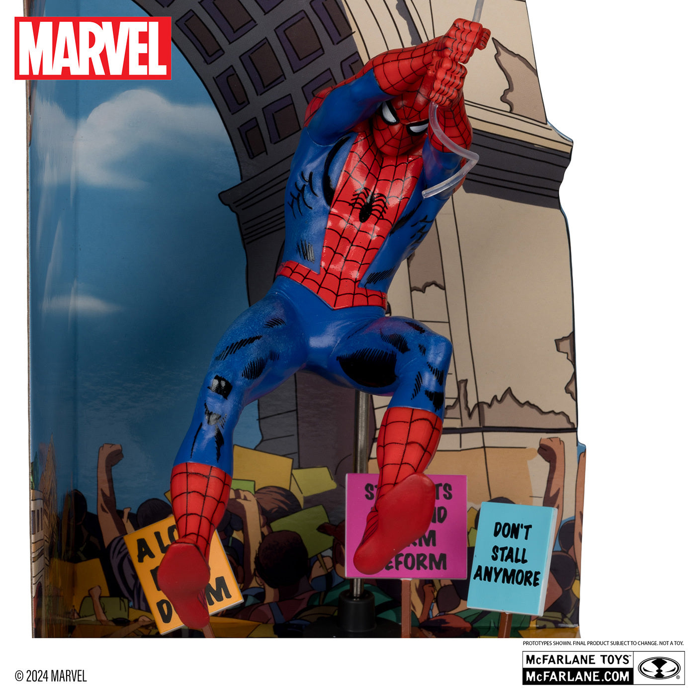 マクファーレン マーベル シーン・フィギュア #006 スパイダーマン ジョン・ロミータ Sr.／The Amazing Spider-Man Vol.1 #68 1/6 スタチューフィギュア 未開封 ※難有り