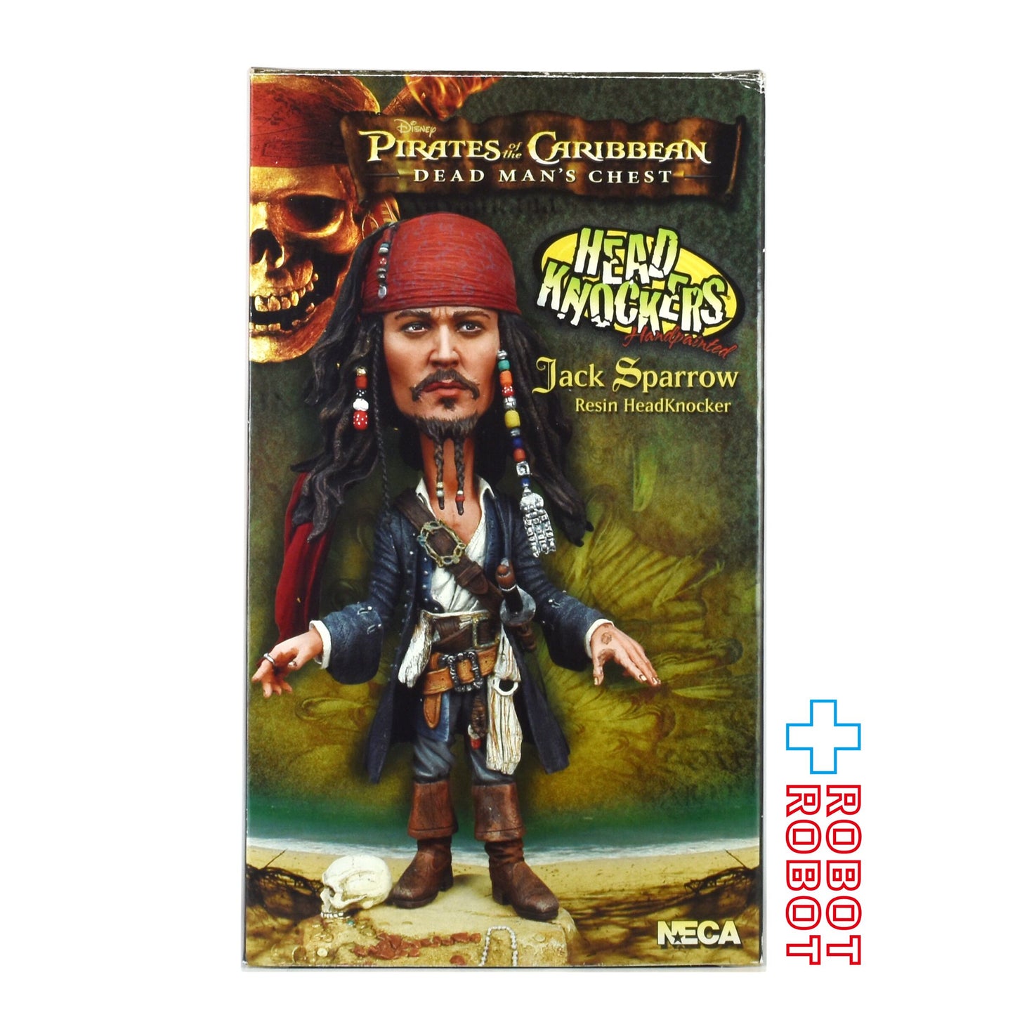 NECA パイレーツ・オブ・カリビアン デッドマンズ・チェスト ジャック・スパロウ ヘッドノッカー 箱入