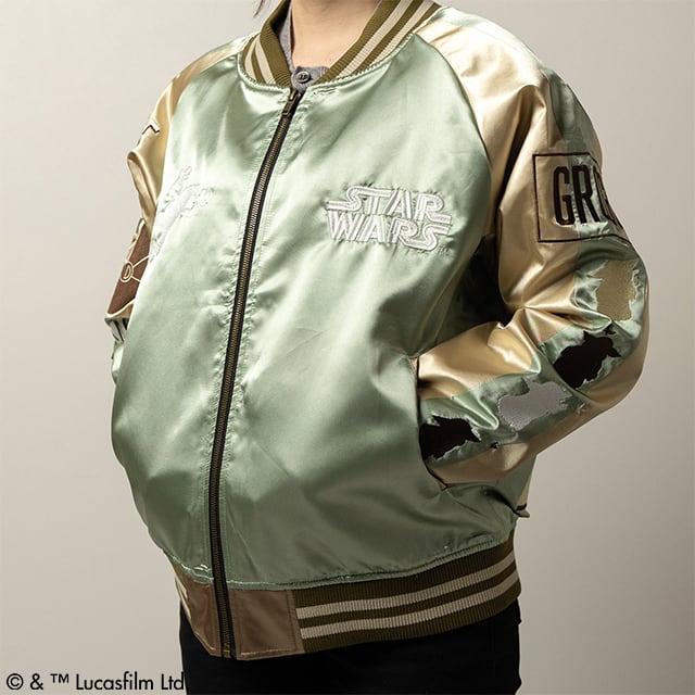 スター・ウォーズ マンダロリアン グローグー シーバタフライ スカジャン Lサイズ 紙タグ付き