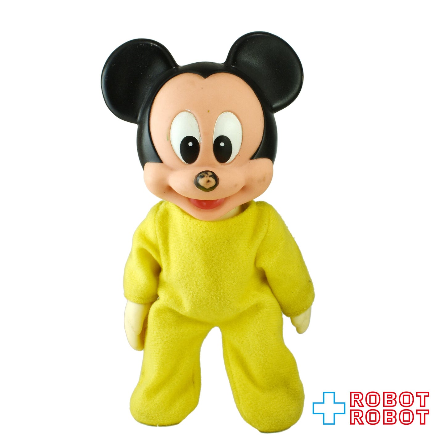 アルコ社 ディズニー ベビーミッキーマウス ソフビフィギュア 黄色服 1984