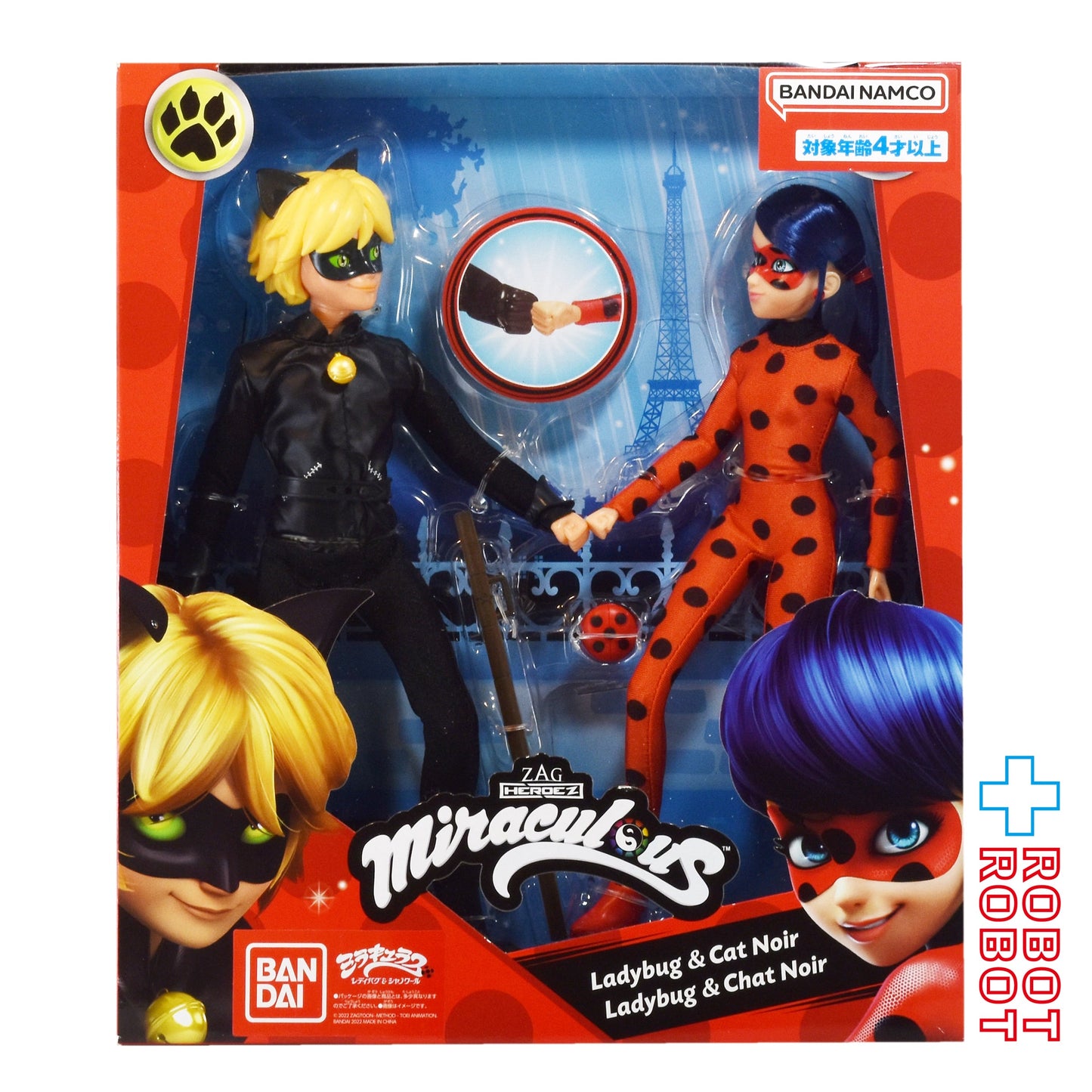 バンダイ ミラキュラス レディバグ & シャノワール アクションドール 未開封