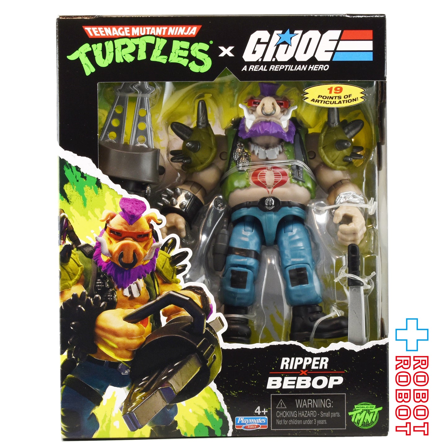 プレイメイツ ティーンエイジ・ミュータント・ニンジャ・タートルズ TMNT x G.I.ジョー ロックステディ as ブザー アクションフィギュア 未開封