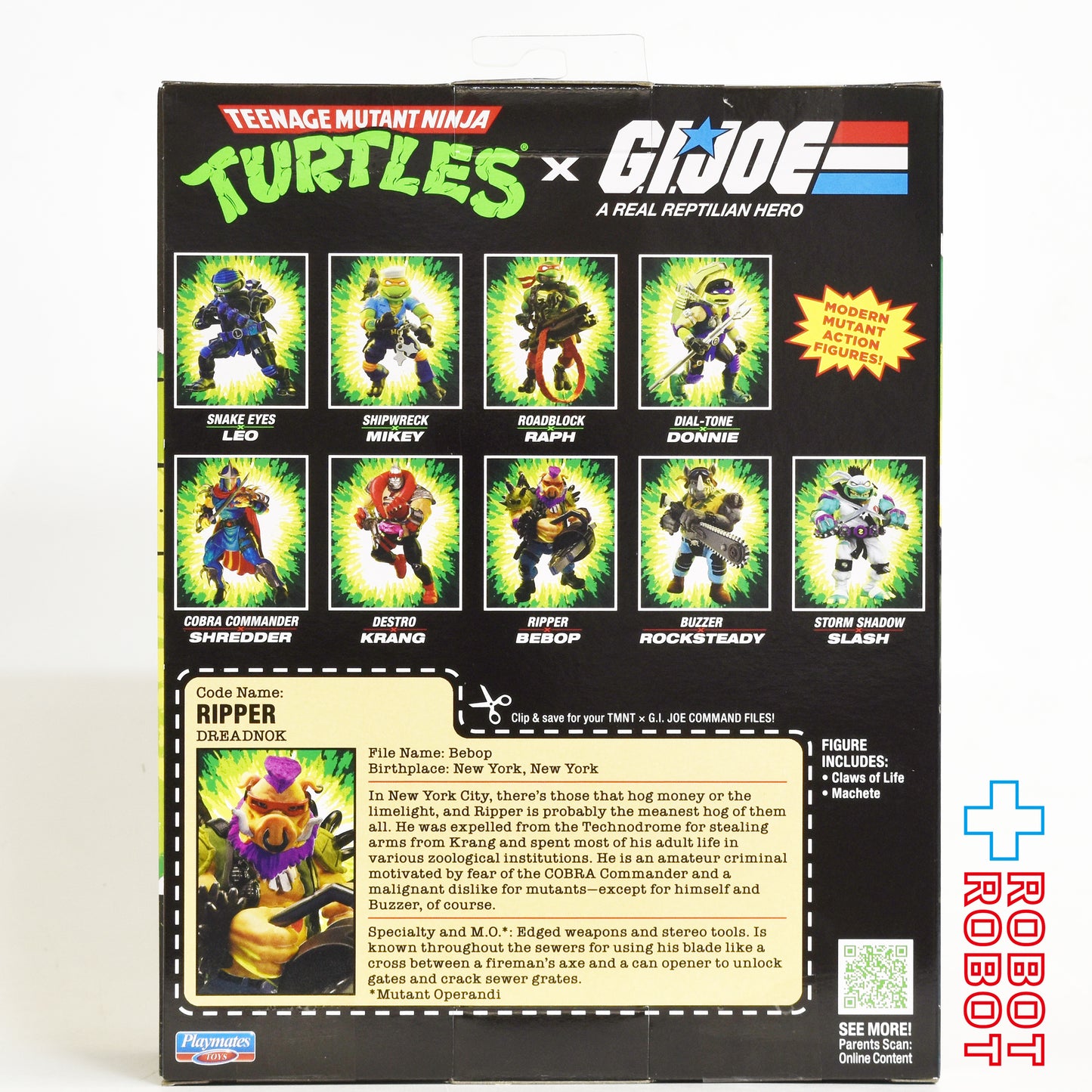 プレイメイツ ティーンエイジ・ミュータント・ニンジャ・タートルズ TMNT x G.I.ジョー ロックステディ as ブザー アクションフィギュア 未開封