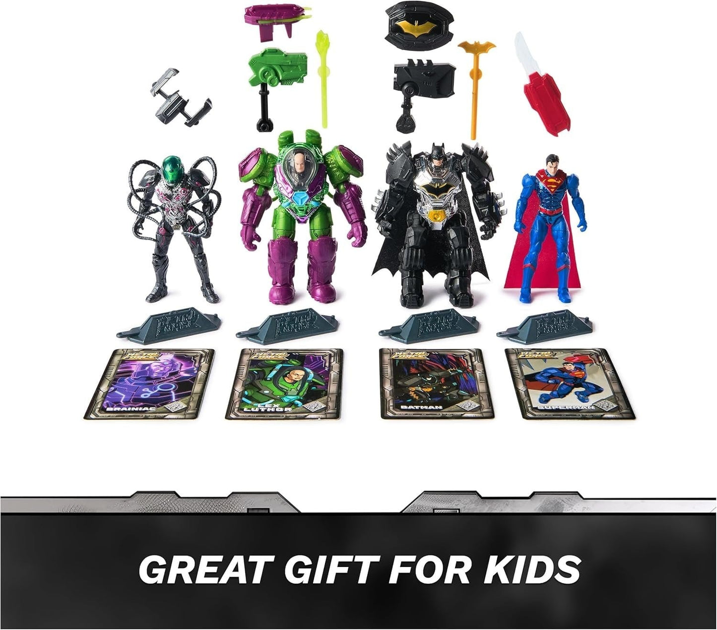 スピンマスター DC バットマン メタルフォース ブレイニアック /レックス・ルーサー / バットマン / スーパーマン アクションフィギュア 未開封