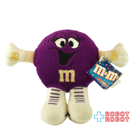 M&M's ミニズ サワーミーズ プラッシュ コレクティブル パープル エムアンドエムズ ぬいぐるみ人形 1998 紙タグ付き