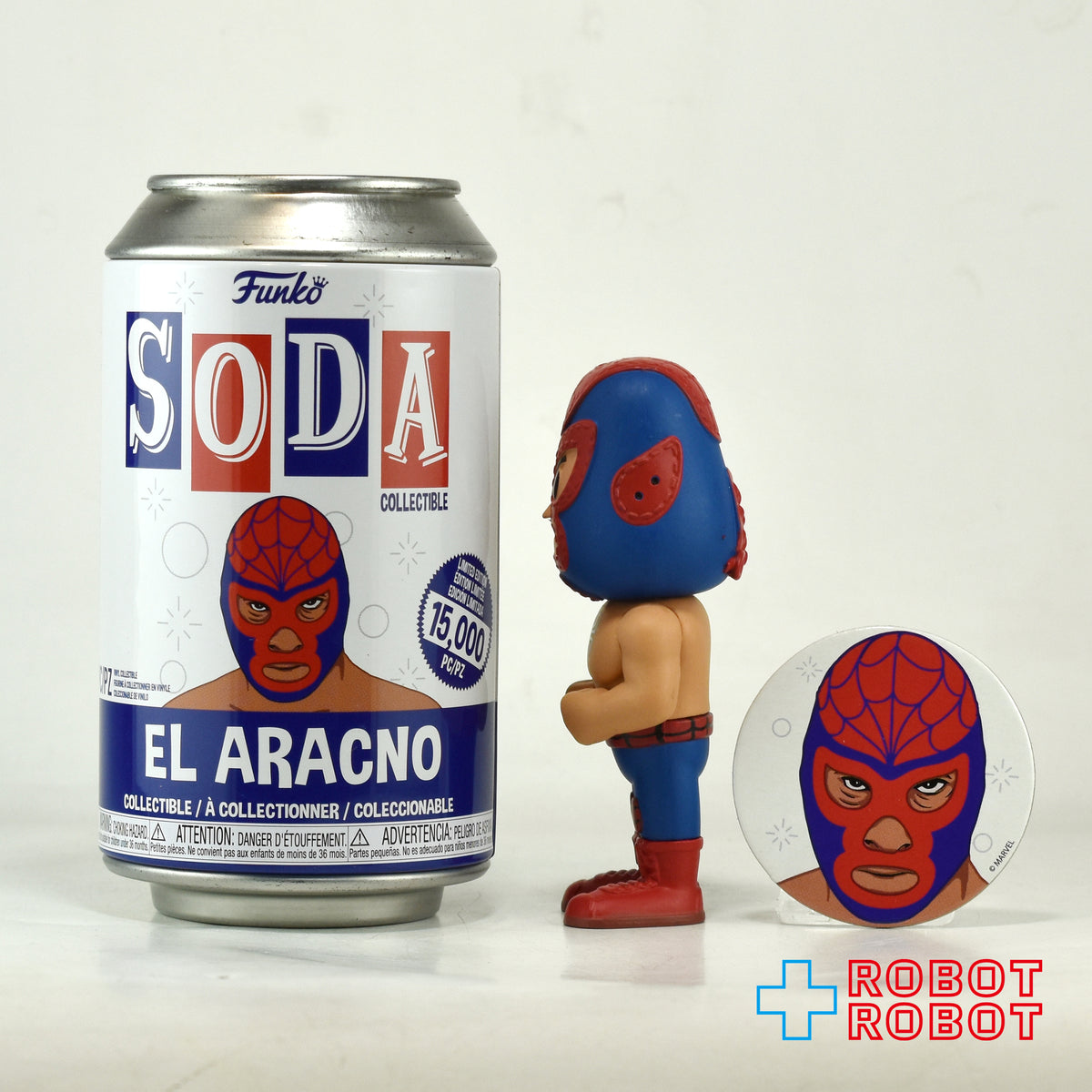 ファンコ SODA ソーダ缶 マーベル X ルチャ・リブレ エル・アラクノ (スパイダーマン) ビニールフィギュア