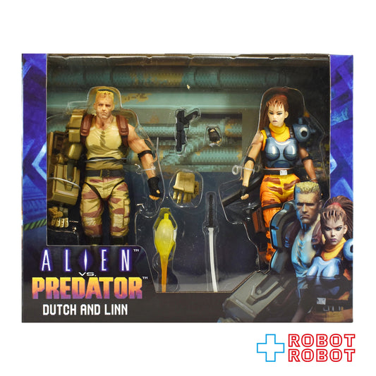 ネカ NECA エイリアン VS プレデター アーケード ダッチ・シェーファー＆リン・クロサワ 7インチ アクションフィギュア 未開封