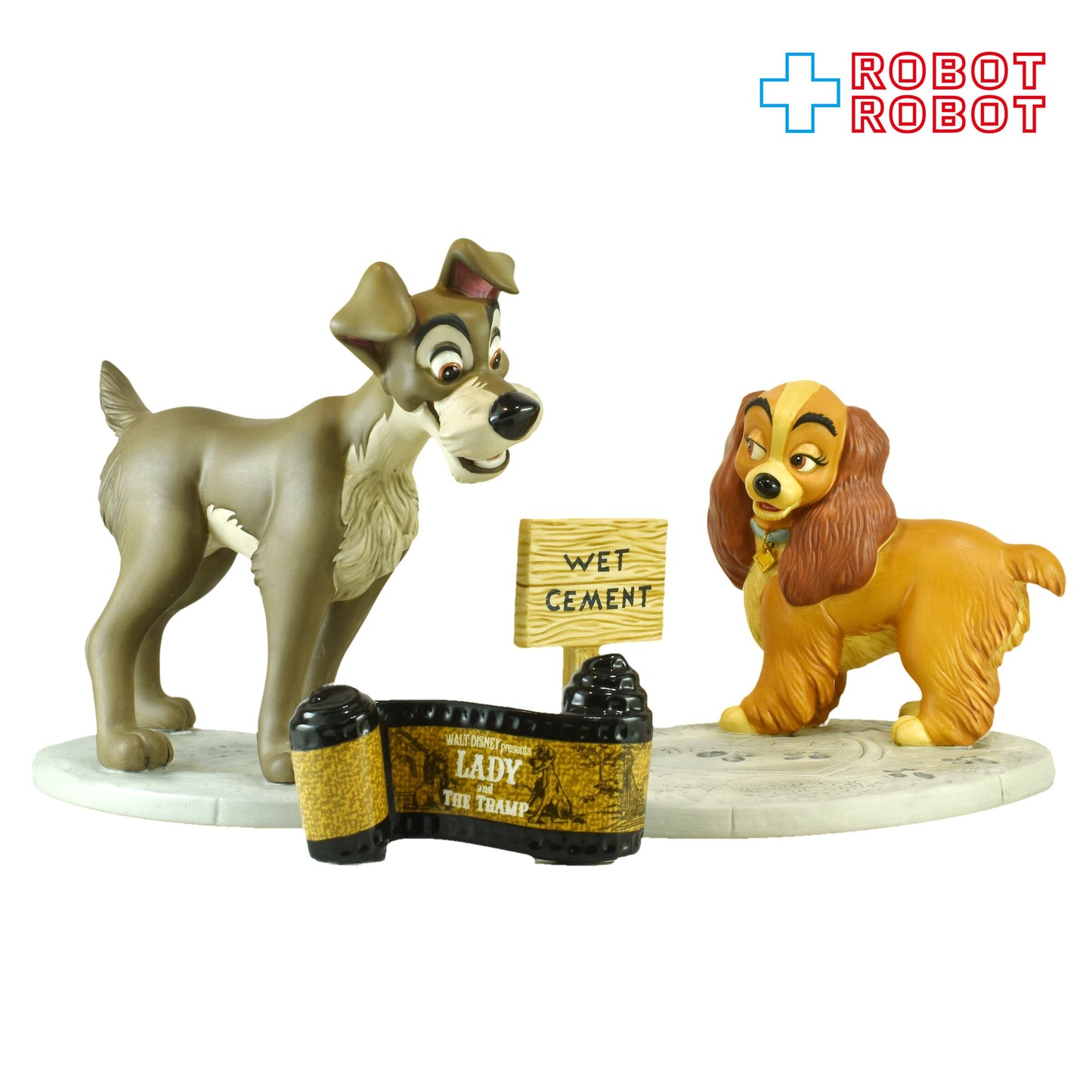 ディズニー WDCC わんわん物語 レディ& トランプ  トランプ・イン・ ラブ レディ・イン・ラブ フィルム付き 箱付き ※難あり