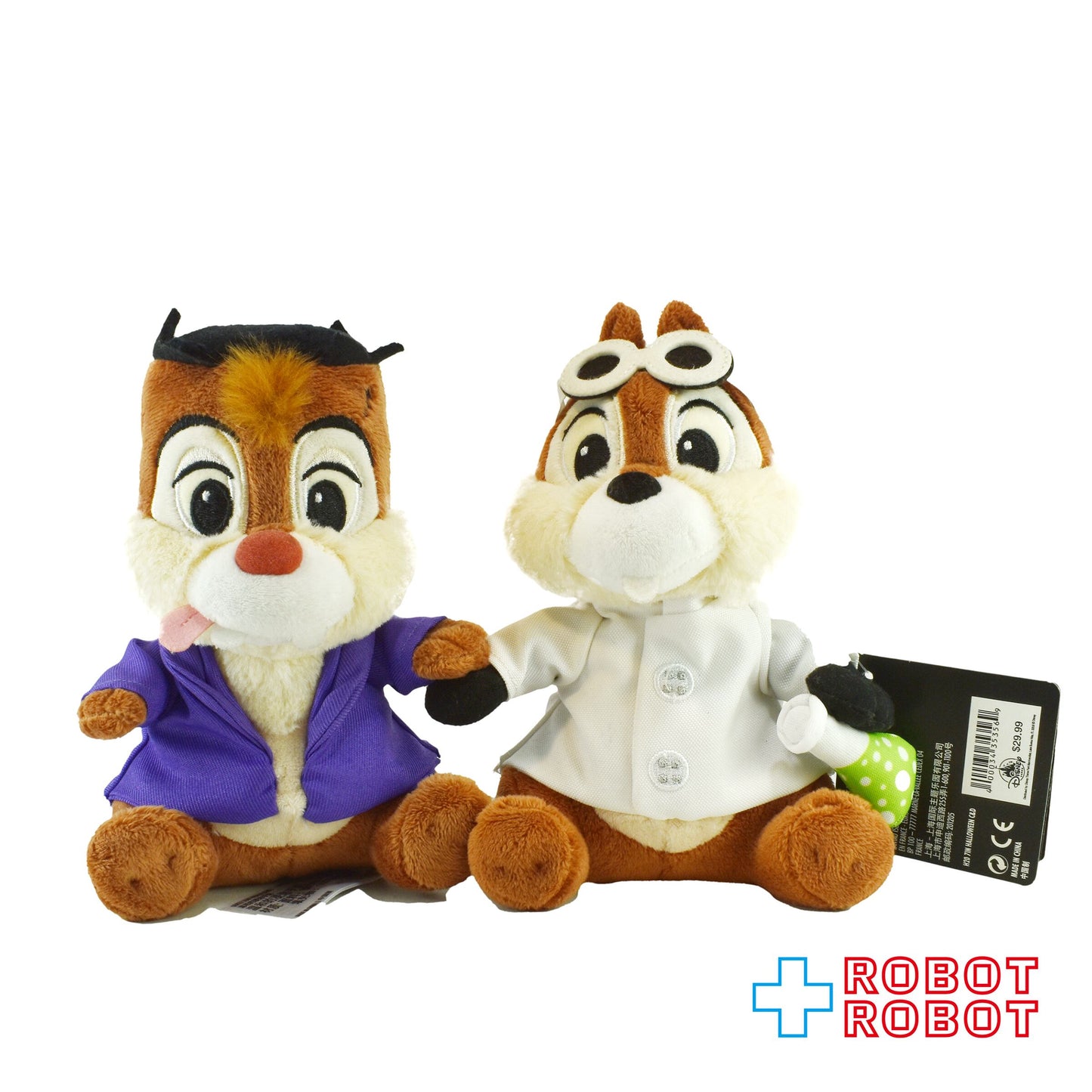 HKDL 香港ディズニーランド チップとデール ぬいぐるみ ハロウィン 紙タグ付き