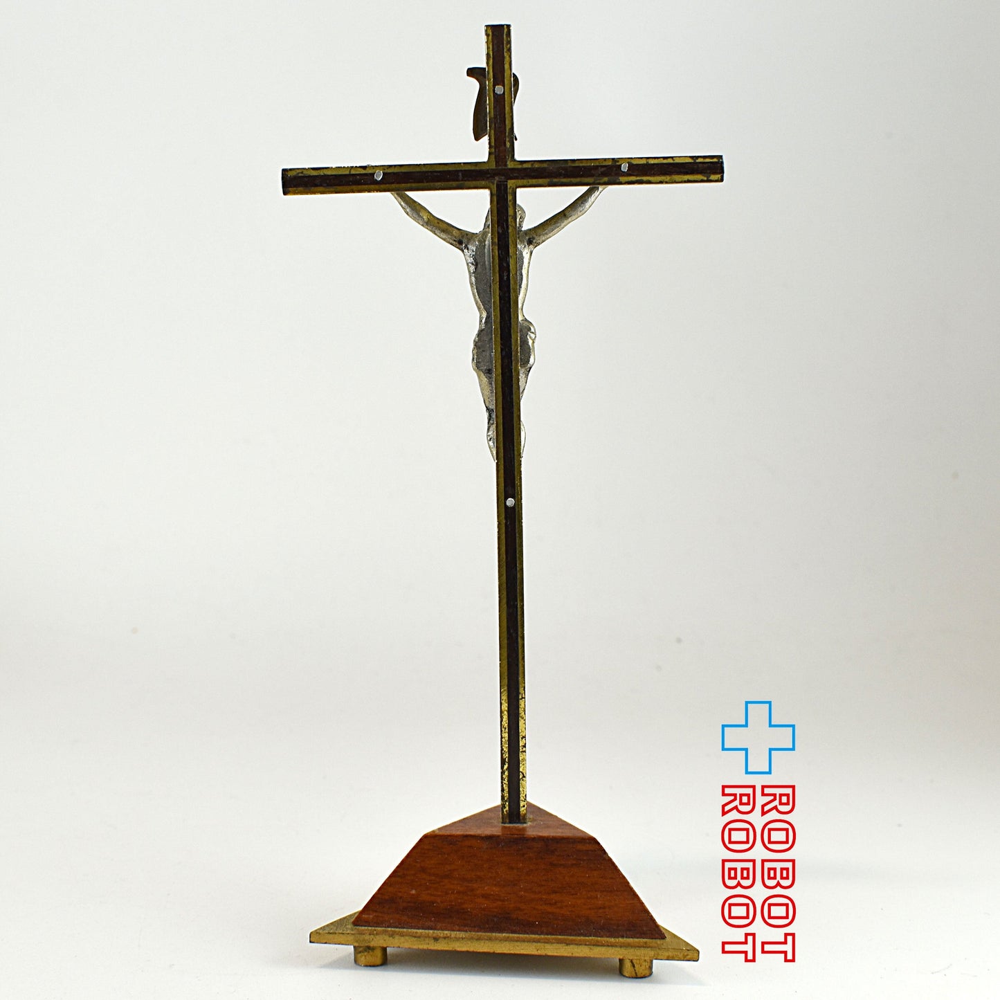 INRI ジーザス クロス 金属と木 14センチ