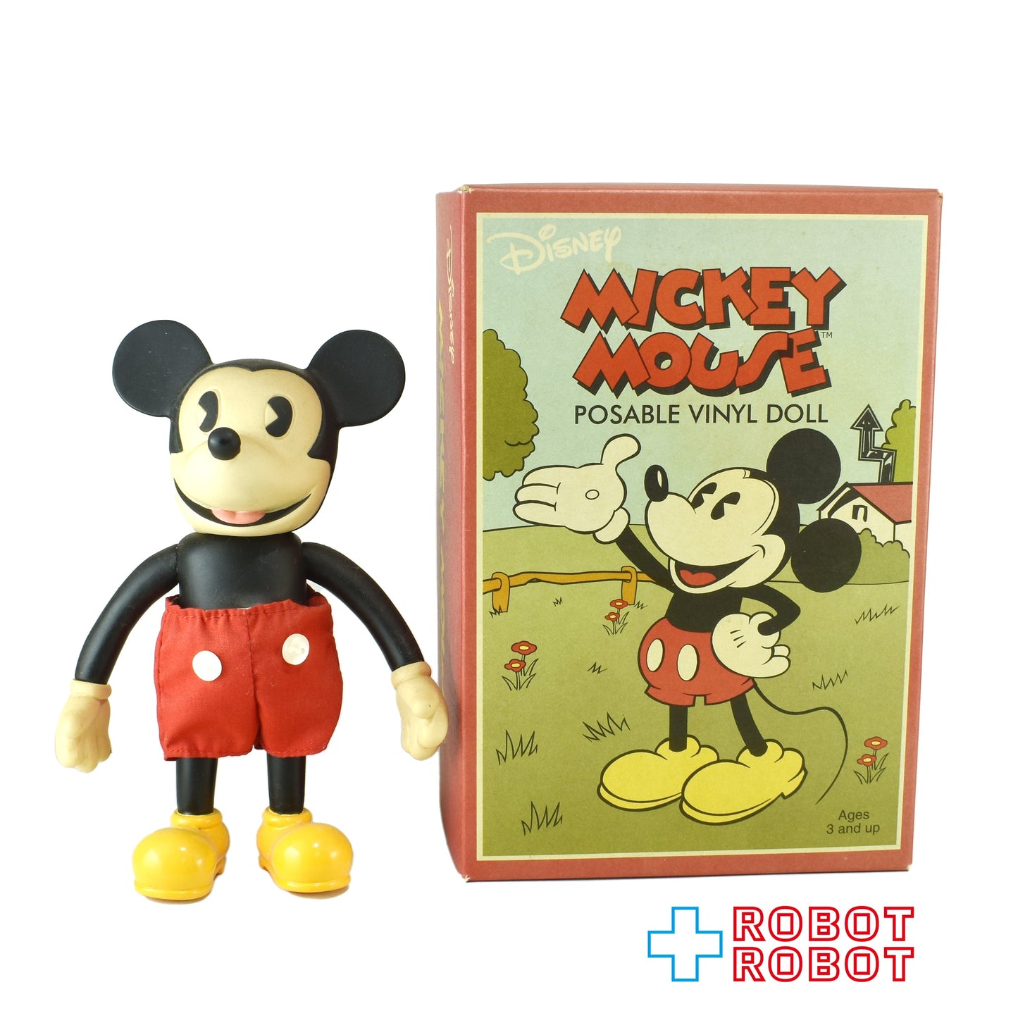 ヤングエポック ディズニー レトロコレクション ポーザブル ビニールドール ミッキーマウス 箱入