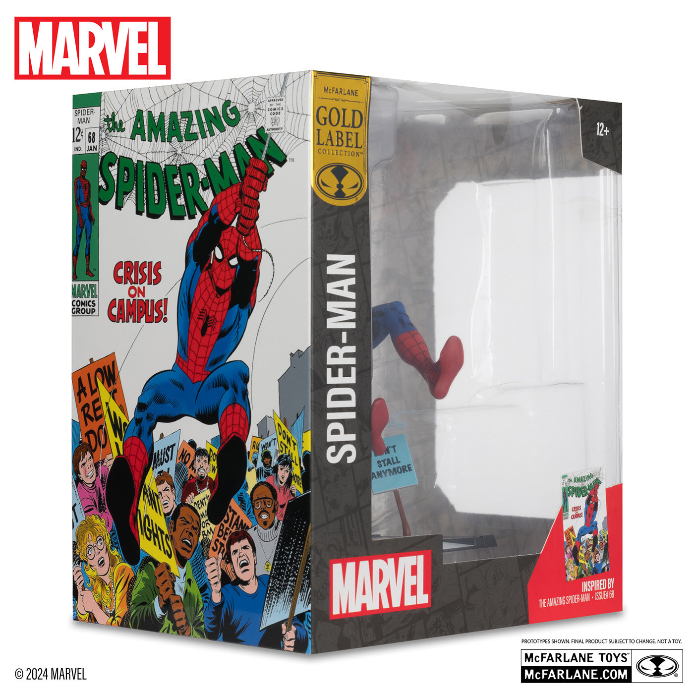 マクファーレン マーベル シーン・フィギュア #006 スパイダーマン ジョン・ロミータ Sr.／The Amazing Spider-Man Vol.1 #68 1/6 スタチューフィギュア 未開封 ※難有り