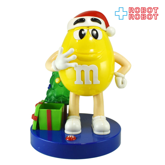 M&M's イエロー クリスマス ディスペンサー ライト＆ミュージック ツリー エムアンドエムズ 青色台