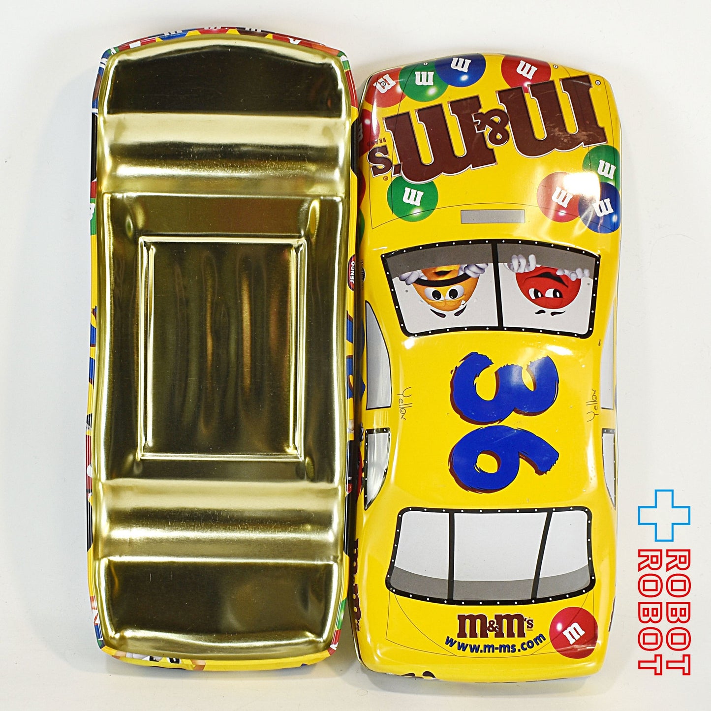 M&M's ナスカー #36 車型 缶ケース イエロー エムアンドエムズ