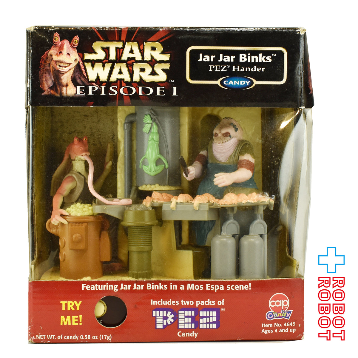 PEZ スター・ウォーズ エピソード1 ジャー・ジャー・ビンクス キャンディーハンダー電動ディスペンサー 開封箱付