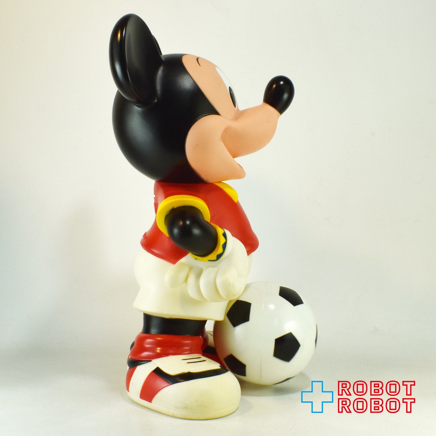 三菱銀行 ディズニー ミッキーマウス サッカー ソフビ貯金箱