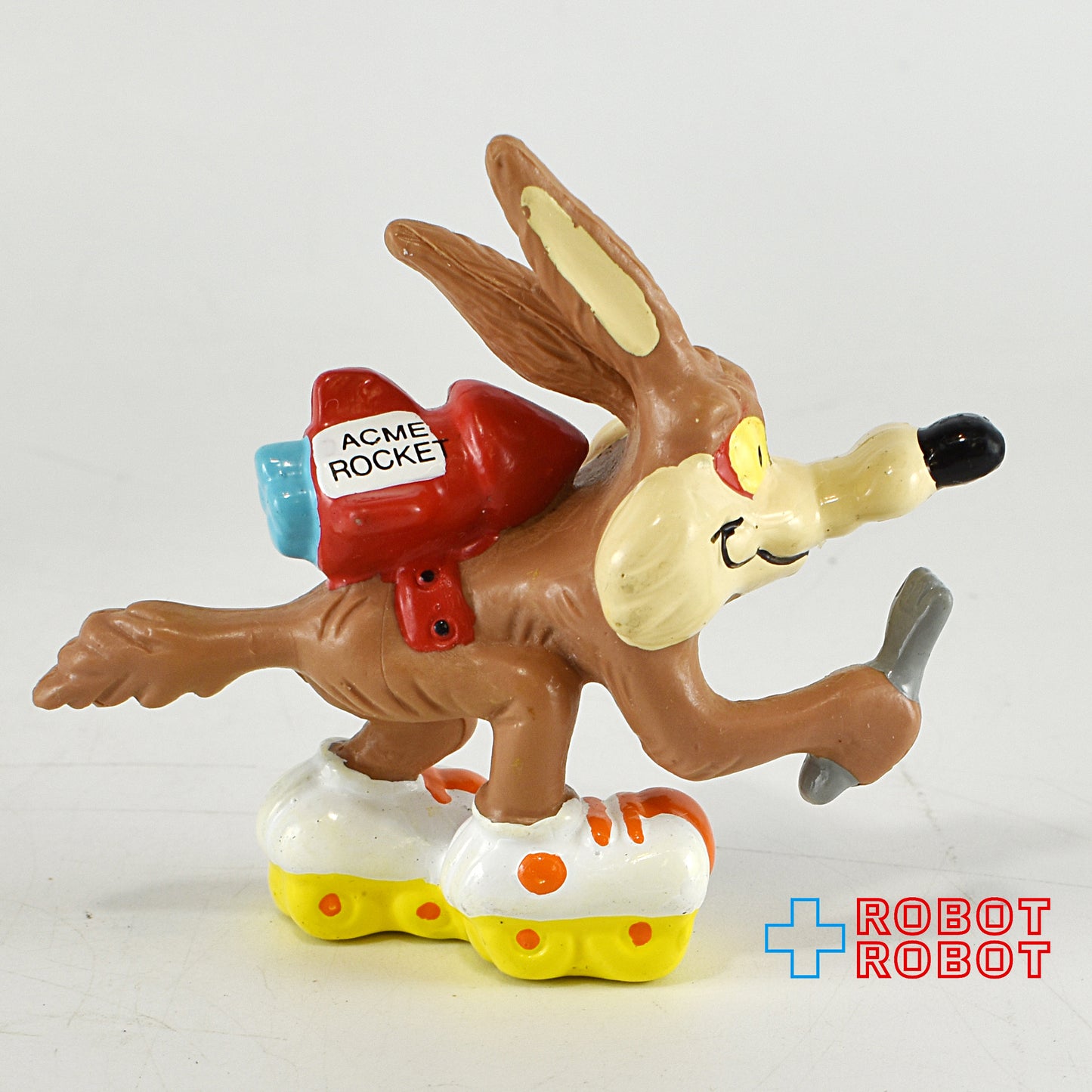 アプローズ ワーナーブラザーズ ルーニー・テューンズ ワイリー・コヨーテ アクメロケットスケート 薄茶色 PVC フィギュア