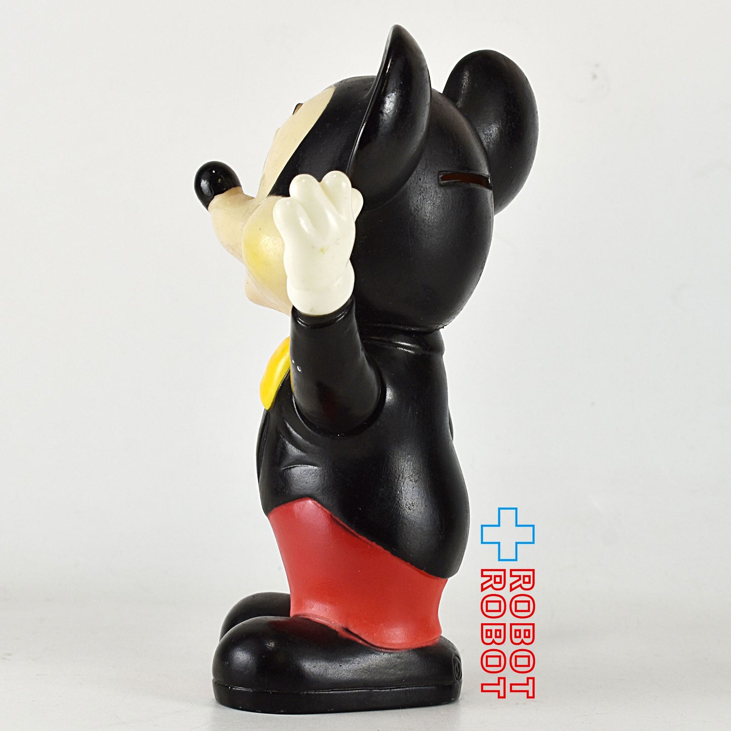 ディズニー ミッキーマウス タキシード 左手上げ ソフビ貯金箱  メイドインコリア