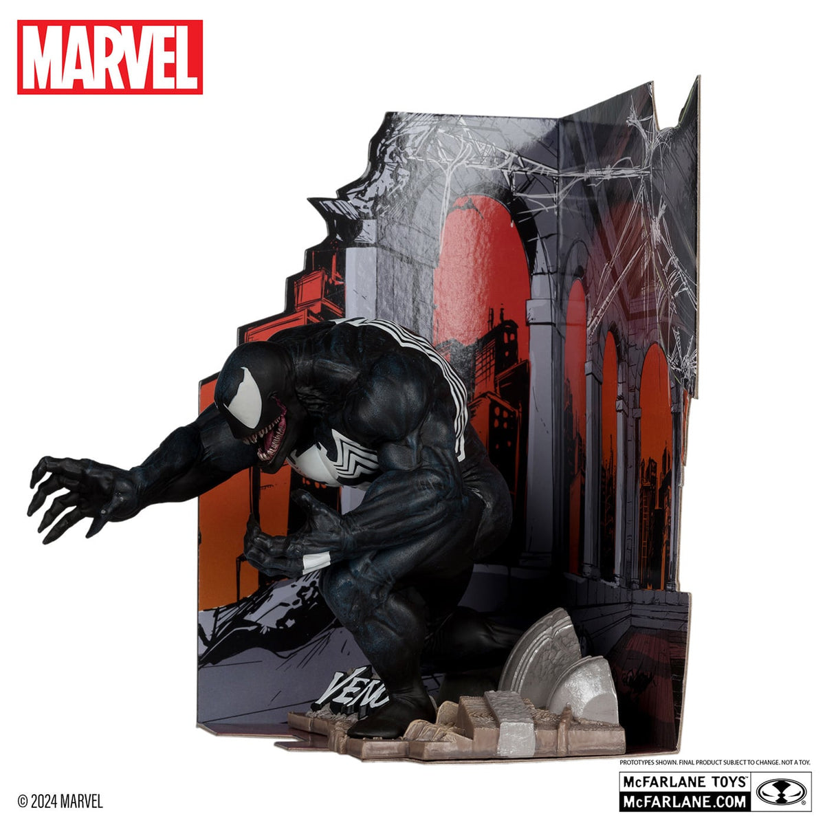 マクファーレン・トイズ マーベル シーン・フィギュア #007 ヴェノム トッド・マクファーレン・トイズ／The Amazing Spider-Man Vol.1 #316 1/6 スタチューフィギュア 未開封 ※難有り