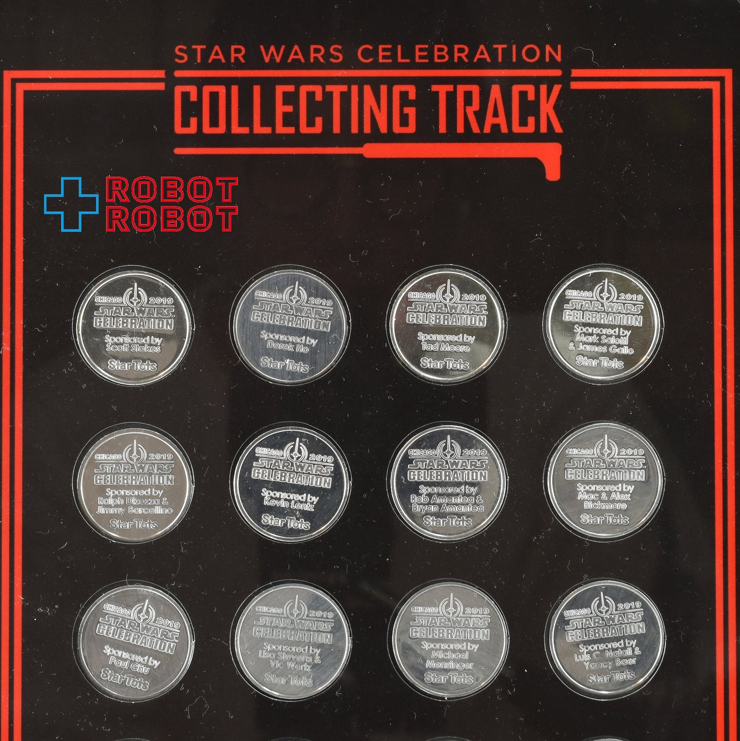 スター・ウォーズ スタートッツ コイン 20種セット ディスプレイフレーム入 セレブレーション シカゴ2019 コレクティングトラック限定