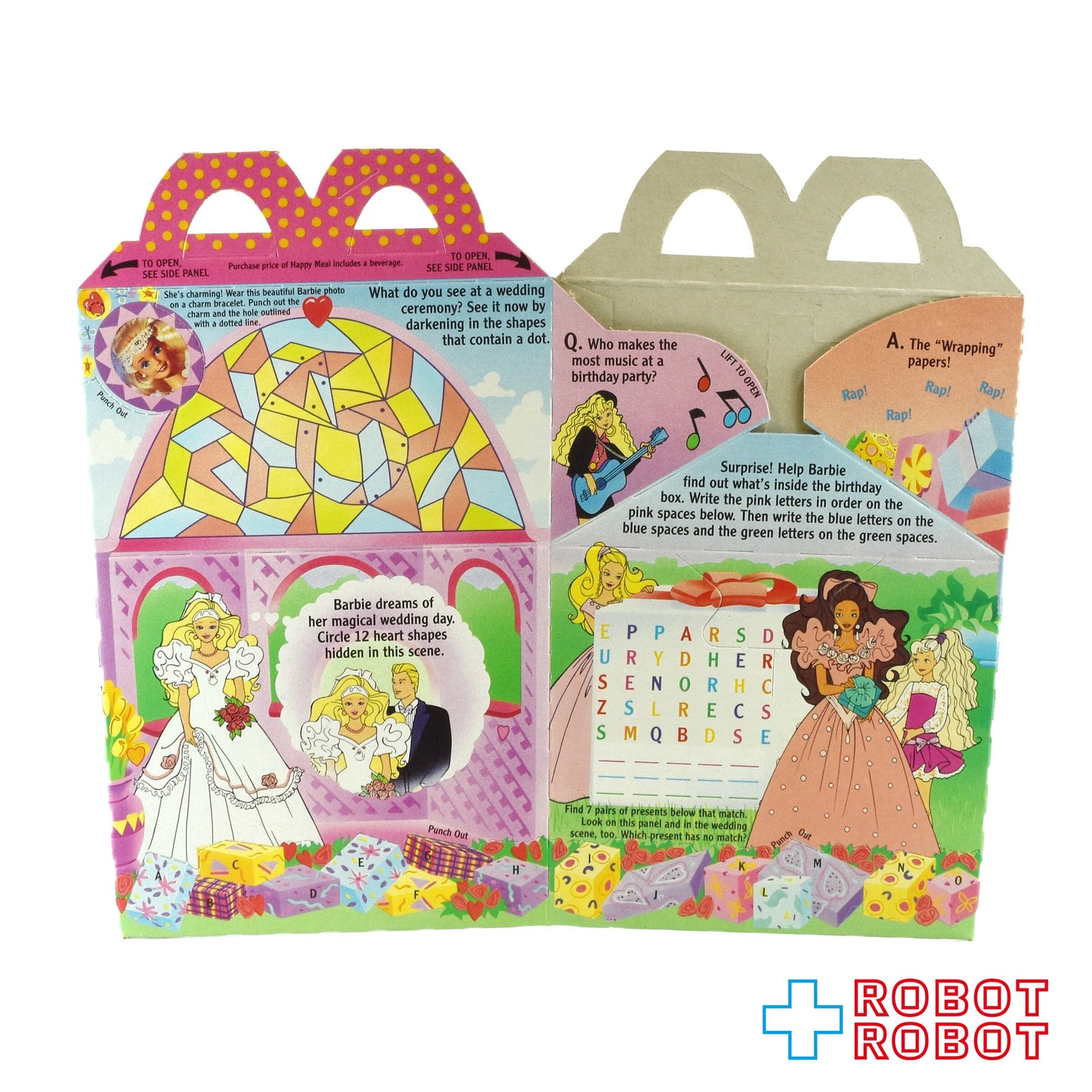 マクドナルド ハッピーセット空箱 ハッピーミールペーパーボックス バービー 1992