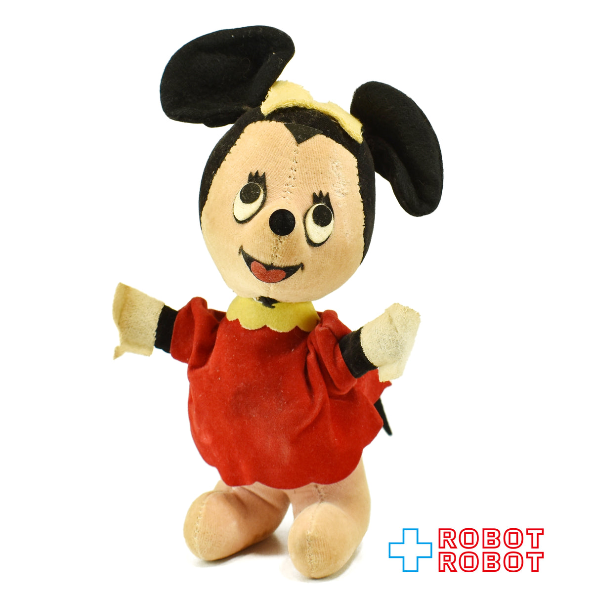 ディズニー ミニーマウス おがくずぬいぐるみ人形 メイドインジャパン ※布タグ欠品