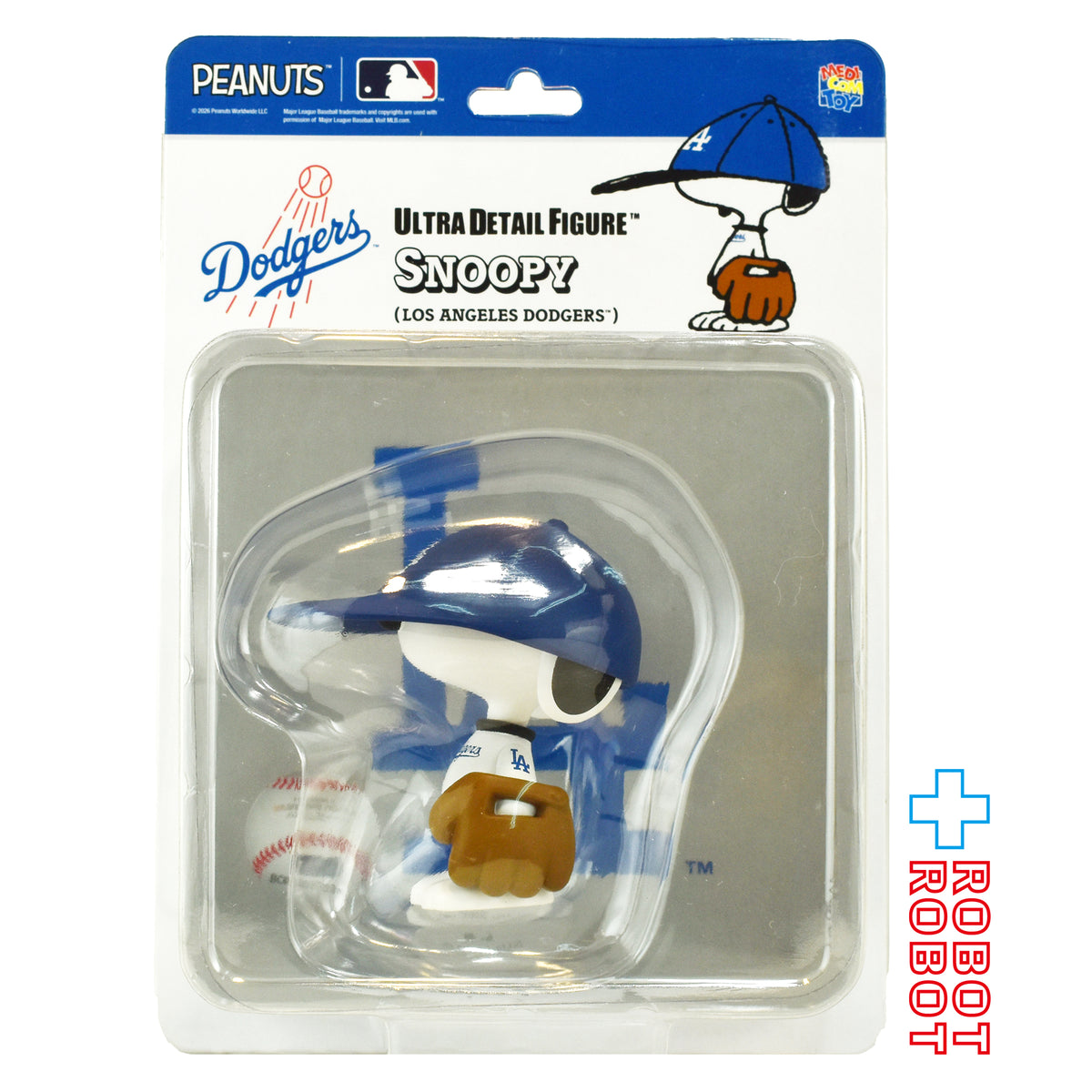 メディコム UDF MLB × ピーナッツ ロサンゼルス ドジャース チャーリー スヌーピー ビニールフィギュア 未開封