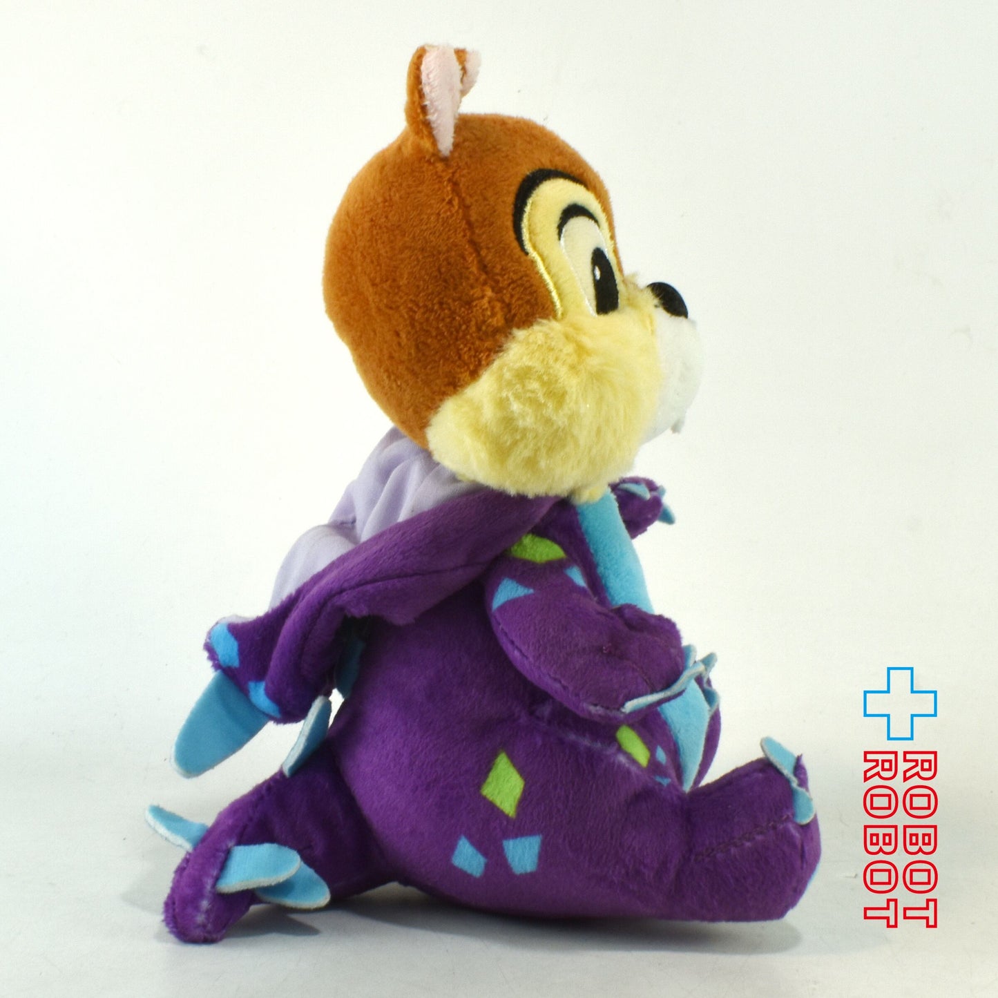 HKDL 香港ディズニーランド チップ (チップとデール) ぬいぐるみ 恐竜 紫