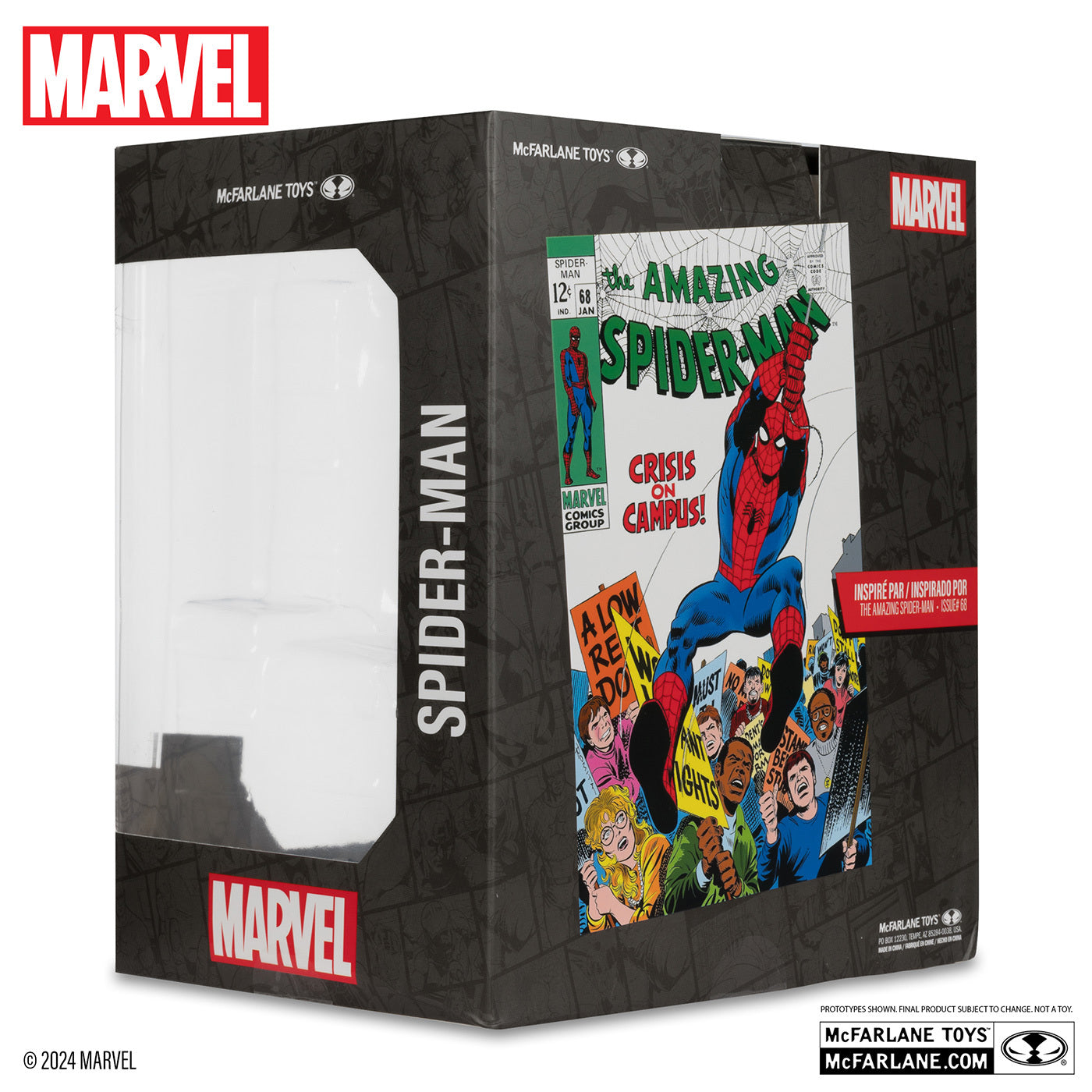 マクファーレン マーベル シーン・フィギュア #006 スパイダーマン ジョン・ロミータ Sr.／The Amazing Spider-Man Vol.1 #68 1/6 スタチューフィギュア 未開封 ※難有り
