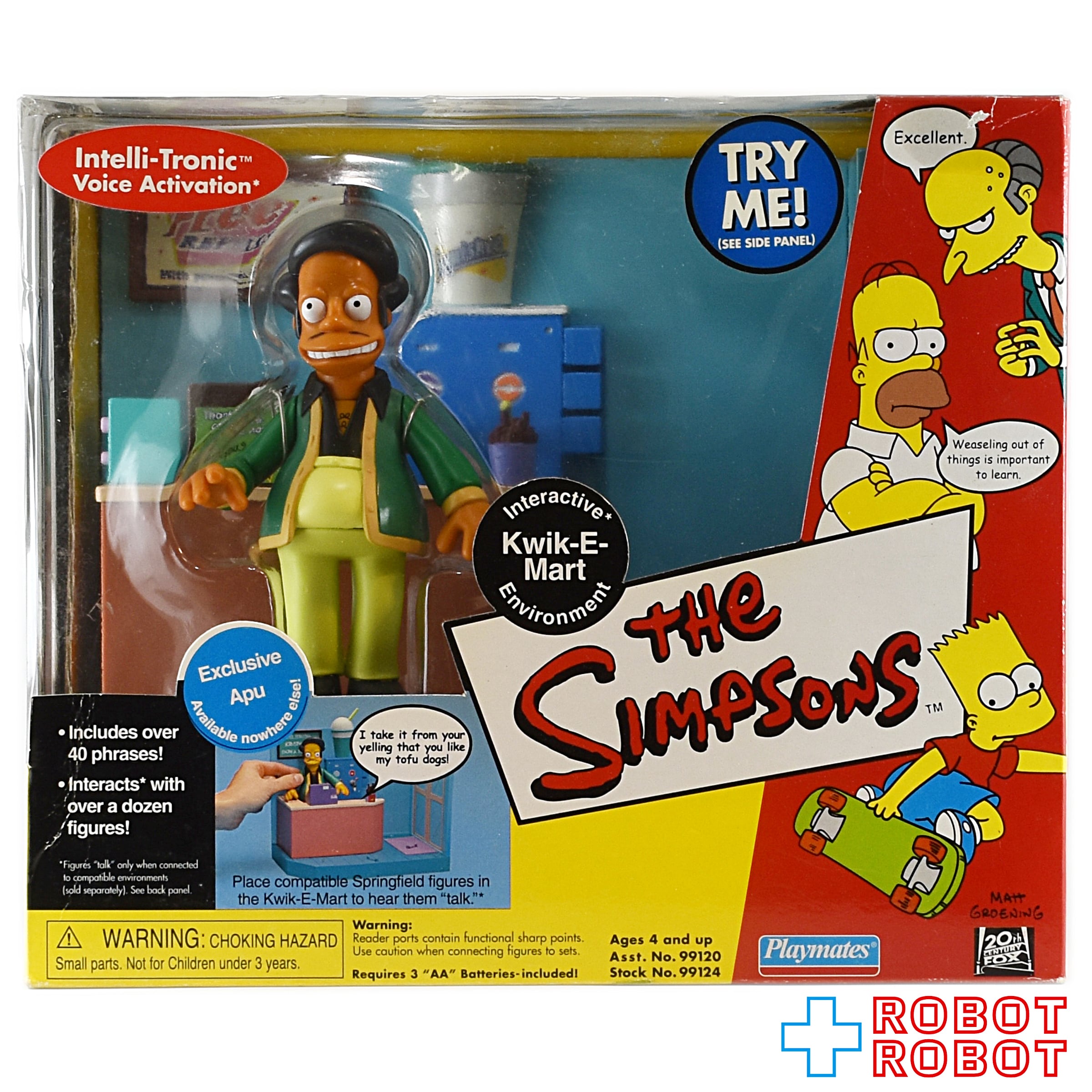 2001 Playmates The Simpsons Boxed Action Figure - Boxing