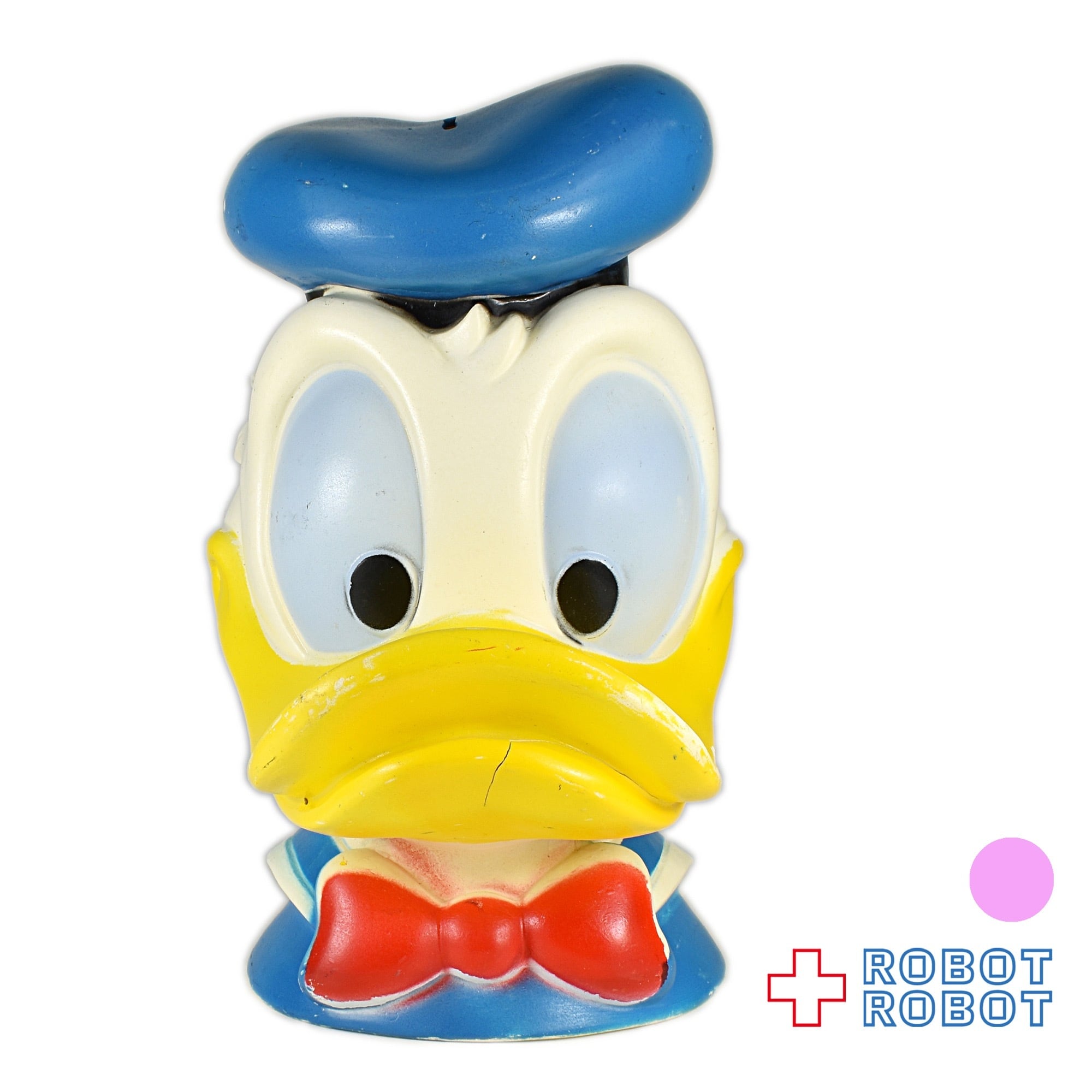 プレイパル ディズニー ドナルドダック ヘッド ソフビ貯金箱 ※難