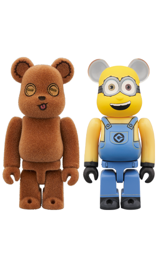メディコム ベアブリック BE@RBRICK 100% ミニオン ティム & ボブ 2体セット 未開封 ４号店商品