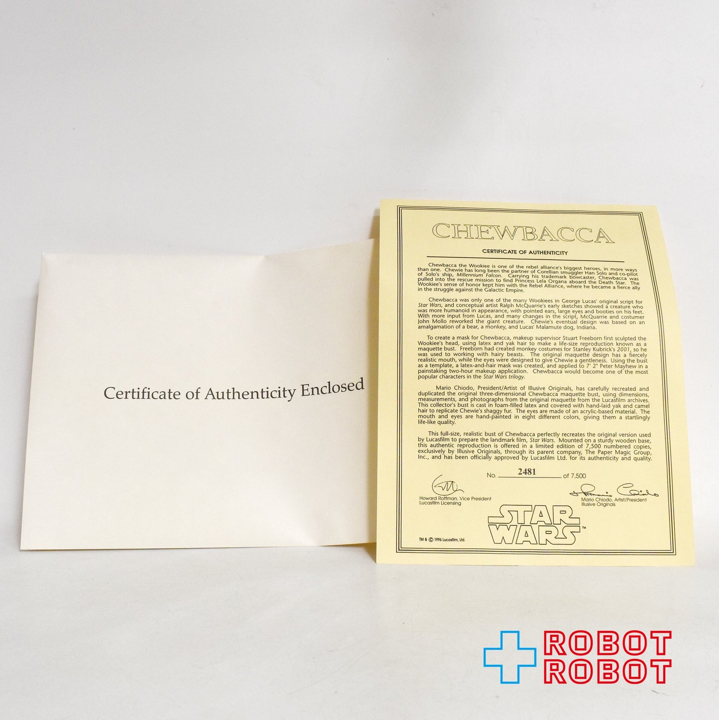 イリューシブ社 スター・ウォーズ チューバッカ 1/1スケール ライフサイズ レプリカ ヘッド 7500体限定 - ROBOTROBOT