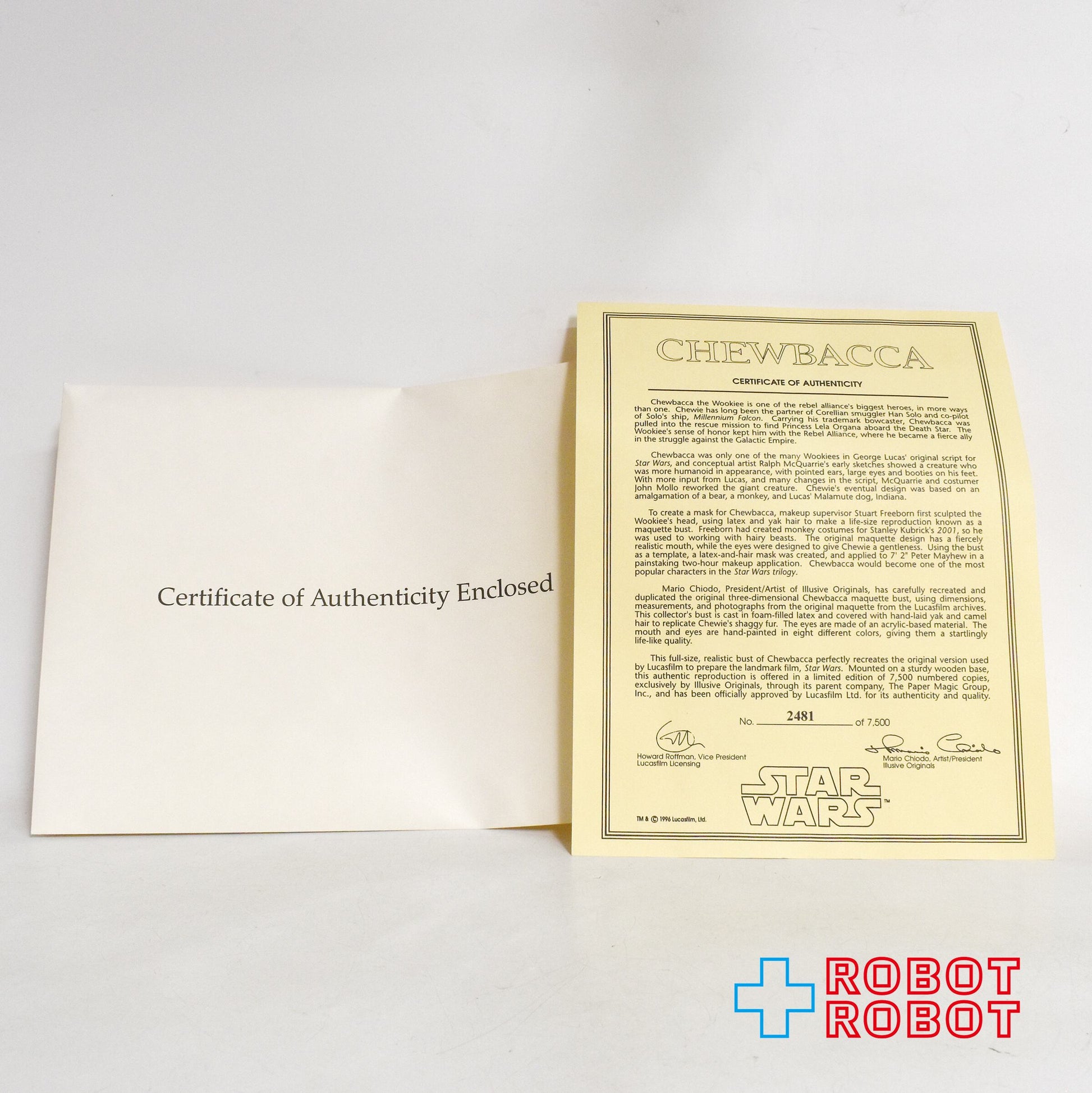 イリューシブ社 スター・ウォーズ チューバッカ 1/1スケール ライフサイズ レプリカ ヘッド 7500体限定 - ROBOTROBOT