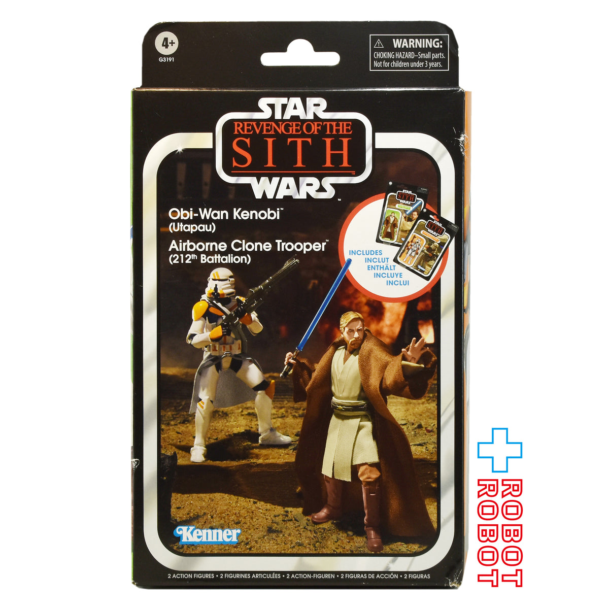 スター・ウォーズ シスの復讐 オビ＝ワン・ケノービ & 第212突撃大隊 エアボーン クローントルーパー [ROTS] ヴィンテージコレクション 3.75インチ アクションフィギュア 2パック 未開封